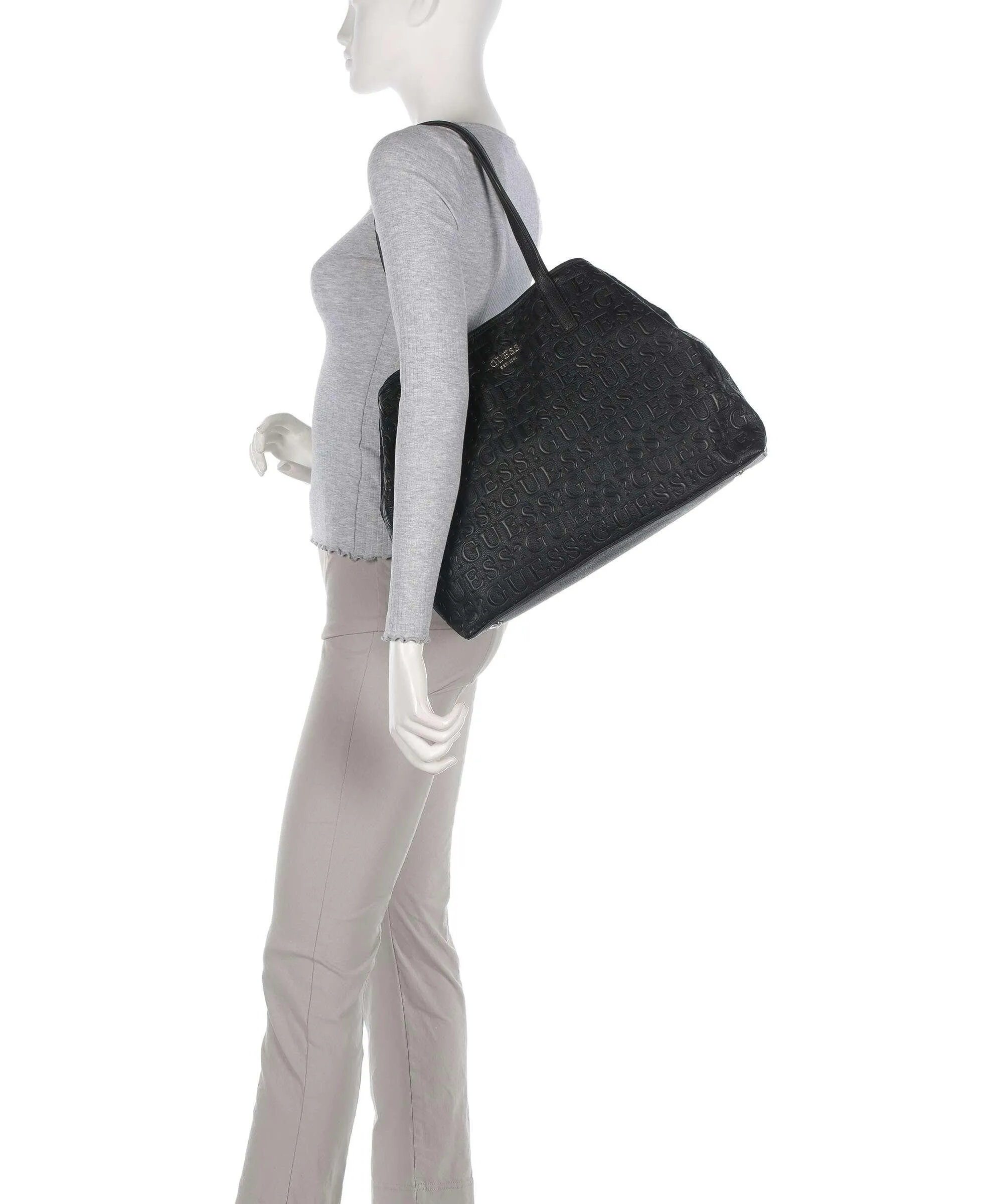  Guess Vikky Borsa shopper pelle sintetica nero  