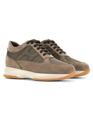 HOGAN Calzature,Sneakers Interactive In Pelle Beige 
