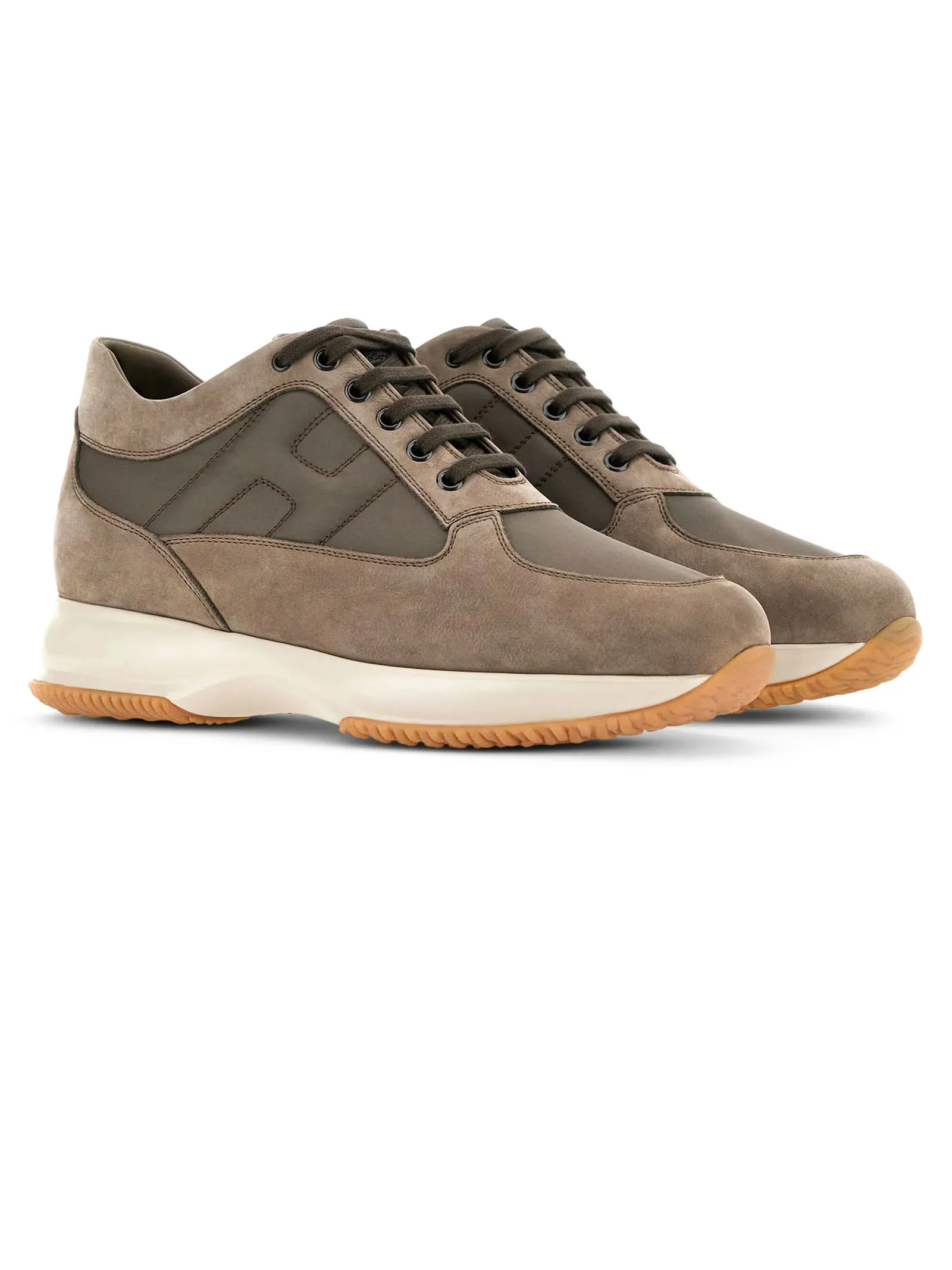 HOGAN Calzature,Sneakers Interactive In Pelle Beige 