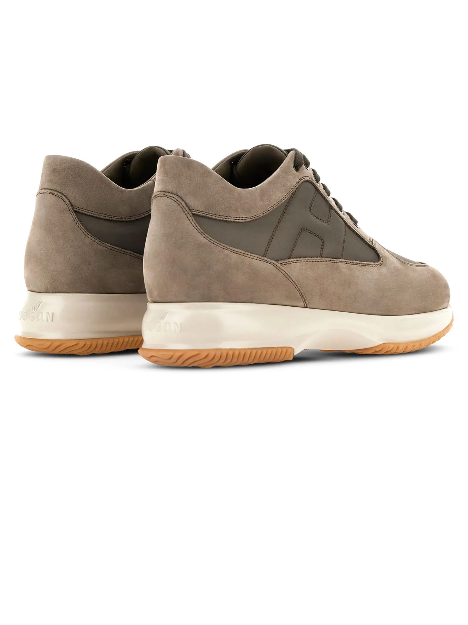 HOGAN Calzature,Sneakers Interactive In Pelle Beige 