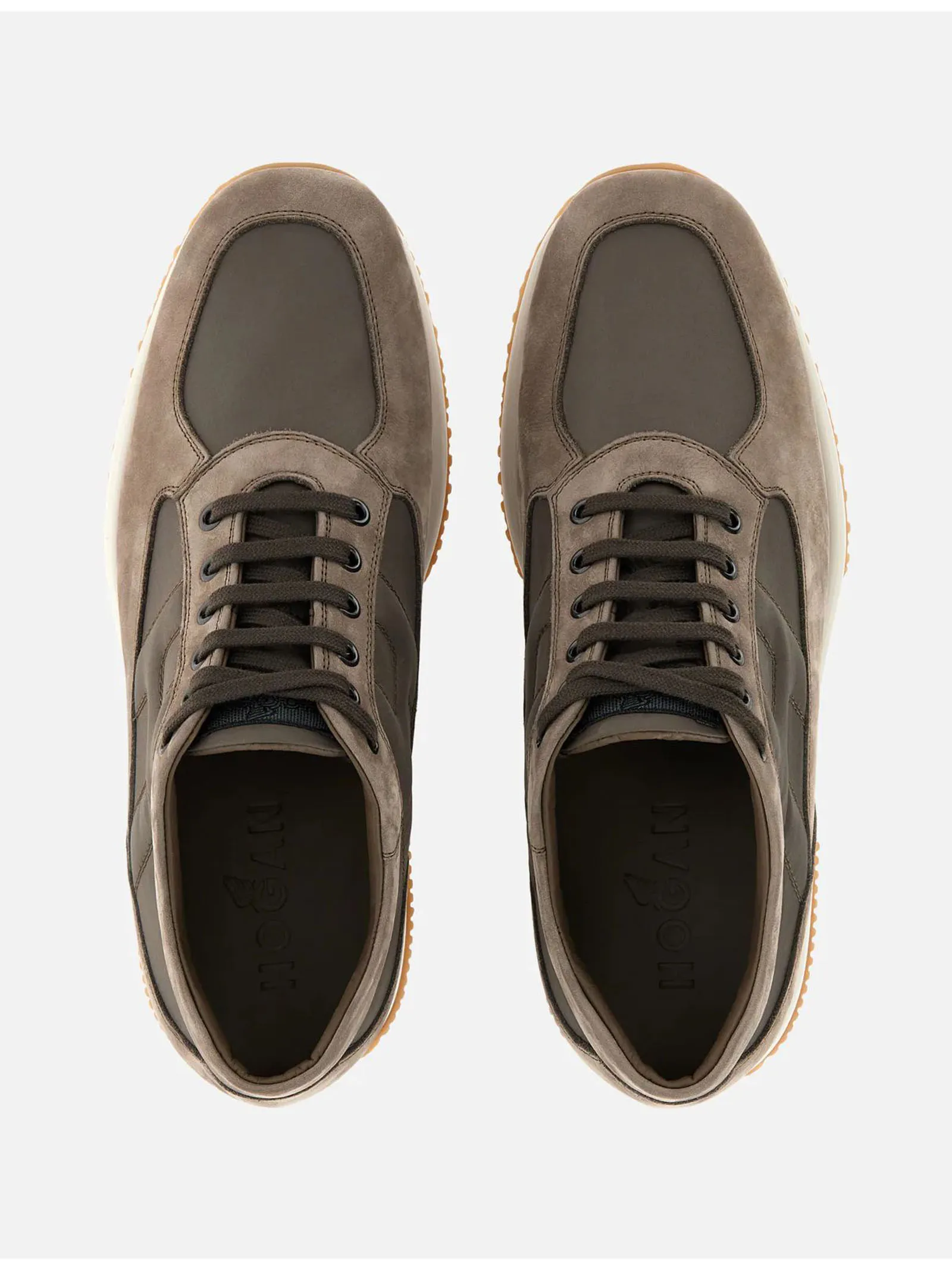 HOGAN Calzature,Sneakers Interactive In Pelle Beige 