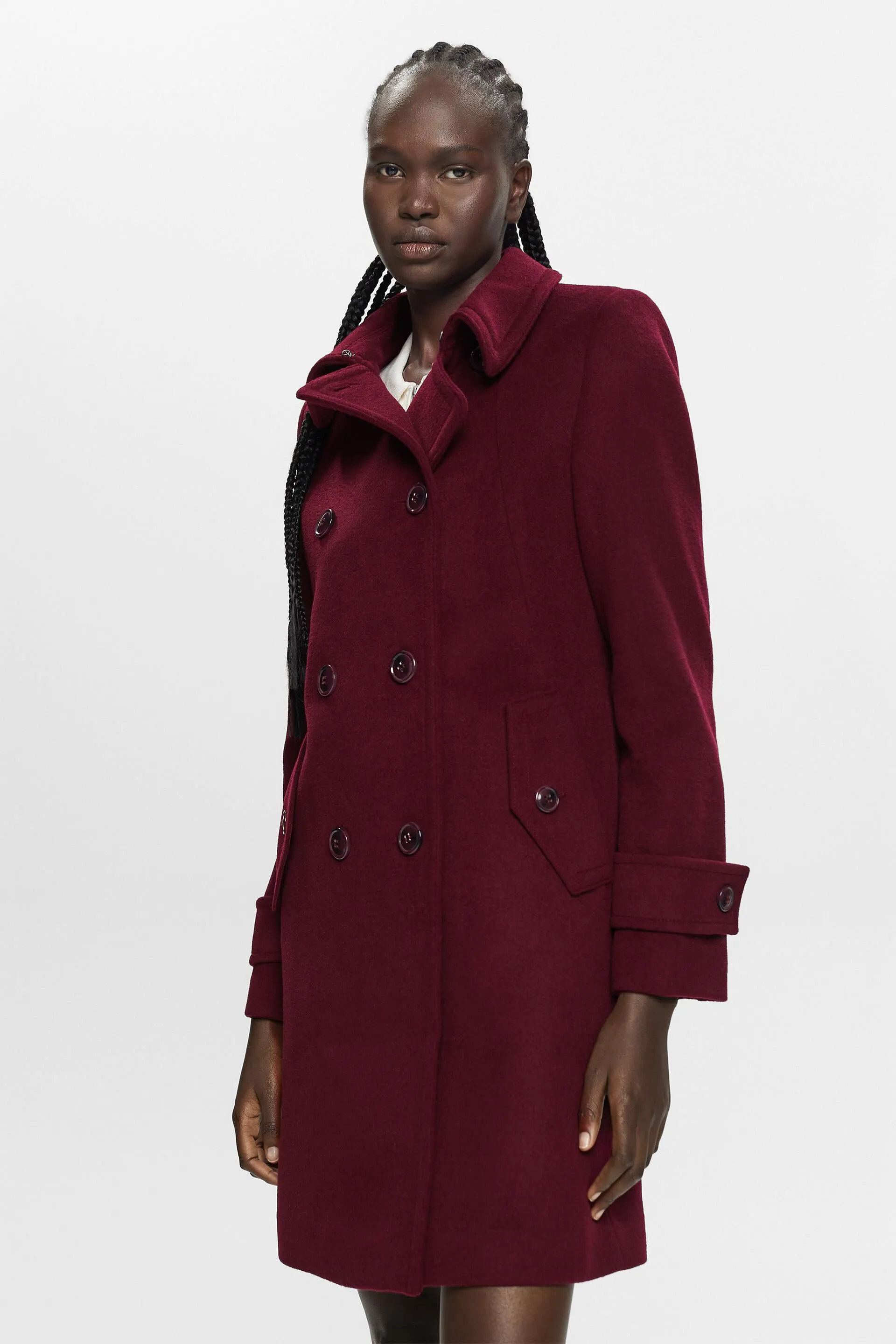 In materiale riciclato: Cappotto con lana