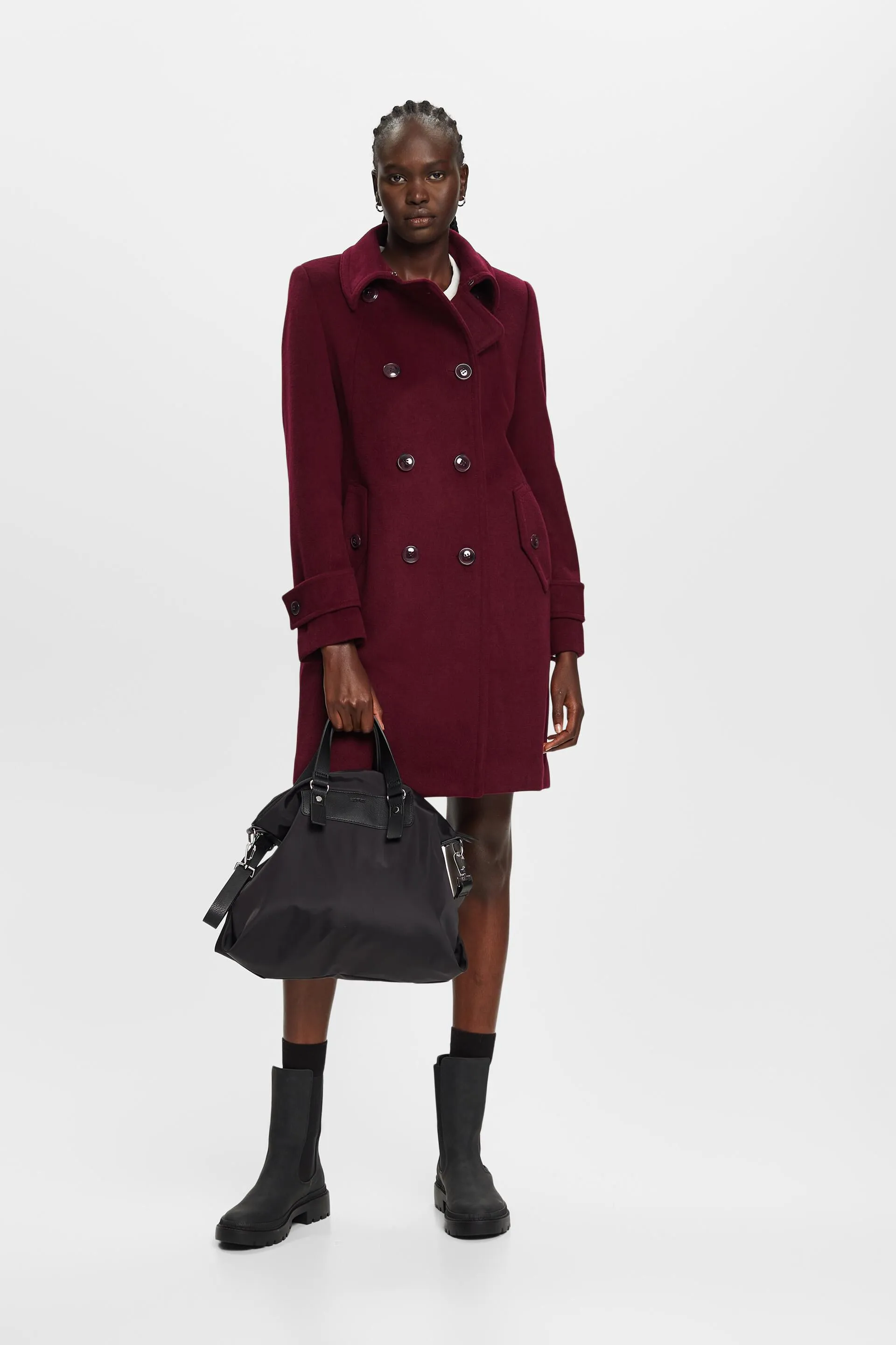 In materiale riciclato: Cappotto con lana