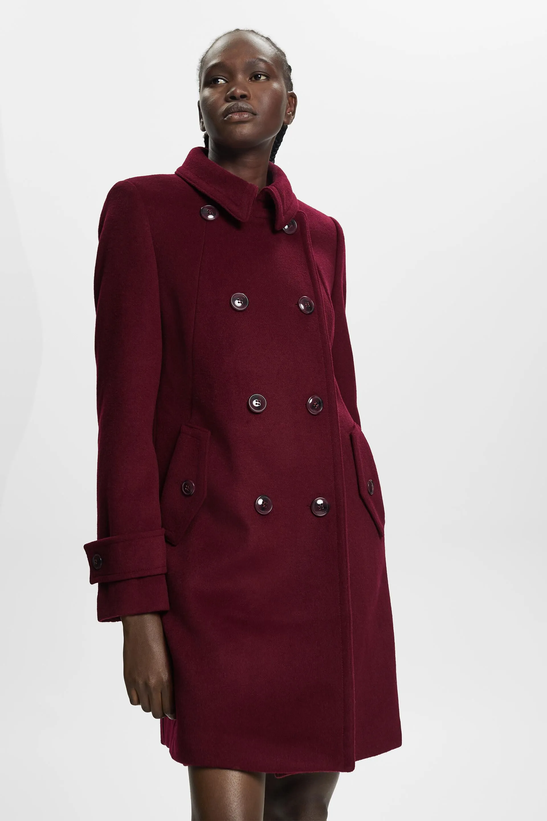 In materiale riciclato: Cappotto con lana