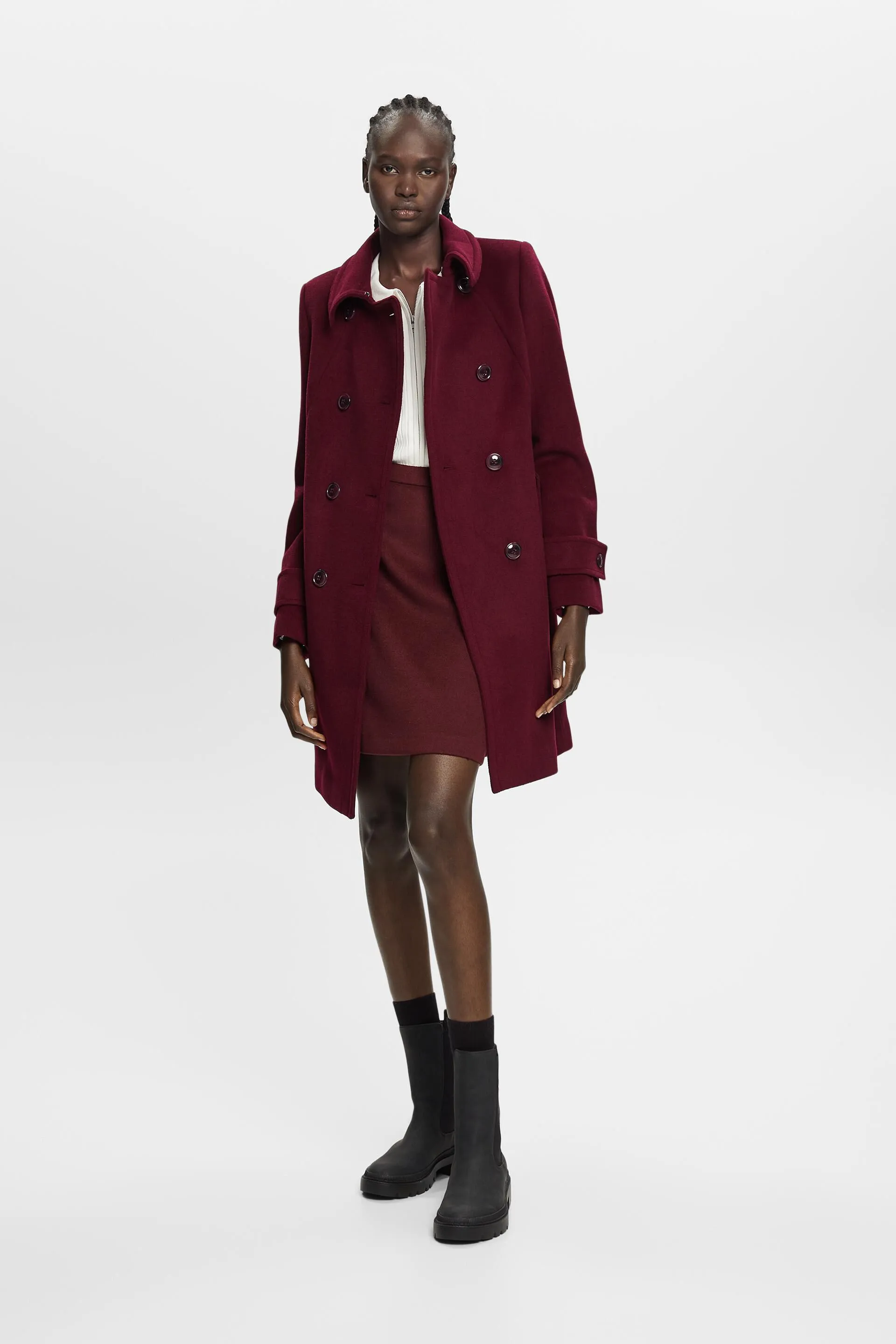 In materiale riciclato: Cappotto con lana