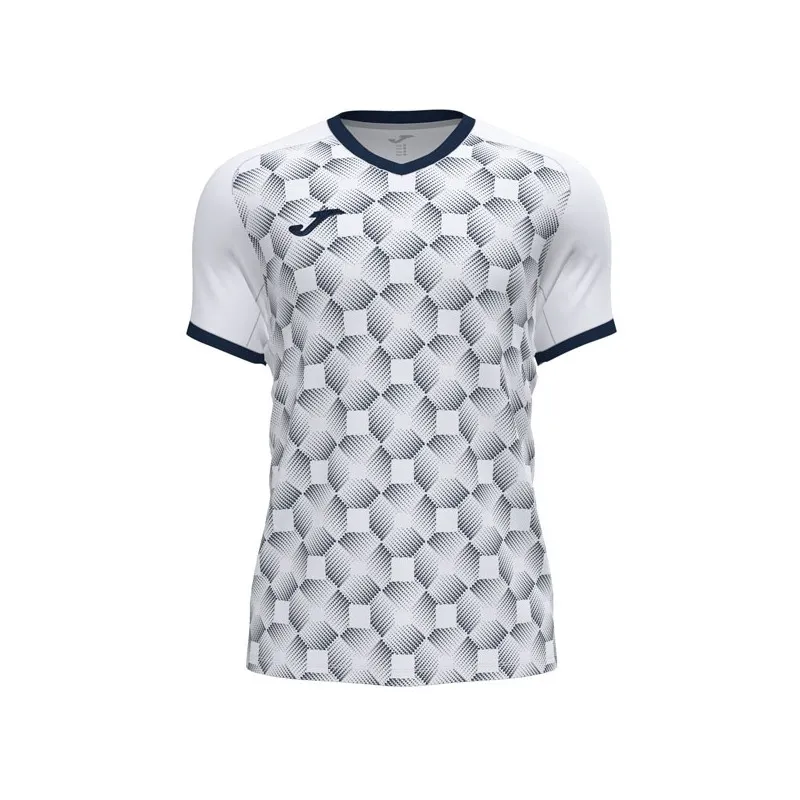 JOMA SUPERNOVA III MAGLIA T-SHIRT TECNICA PADEL TENNIS TRAINING - BIANCO/BLU SCURO