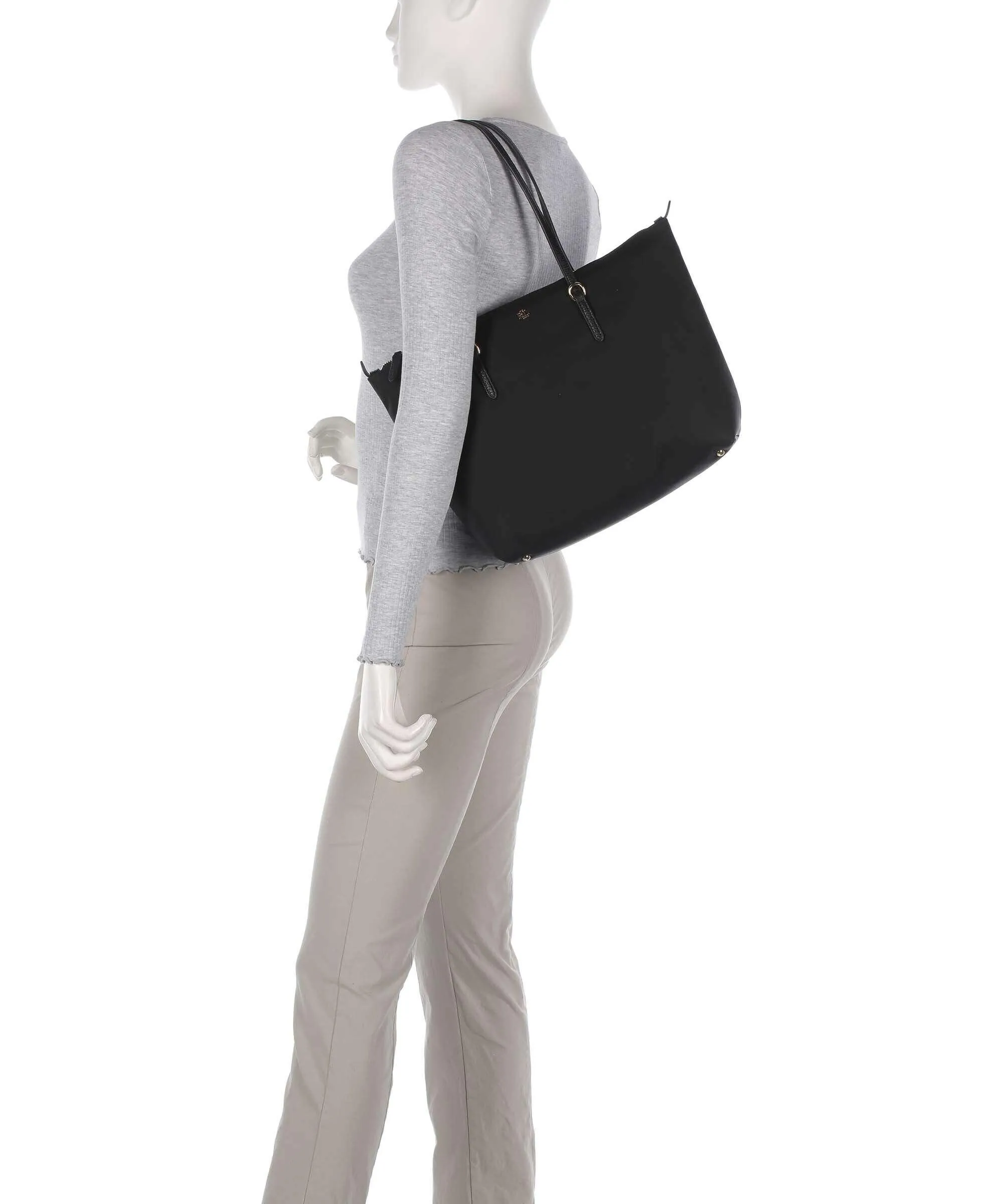  Lauren Ralph Lauren Keaton 26 Borsa shopper nylon nero  