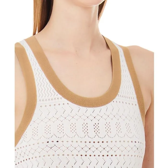 Liu Jo Top In Maglia Di Viscosa Panna/cammello