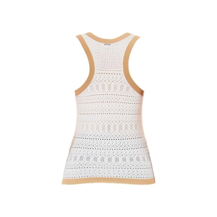 Liu Jo Top In Maglia Di Viscosa Panna/cammello
