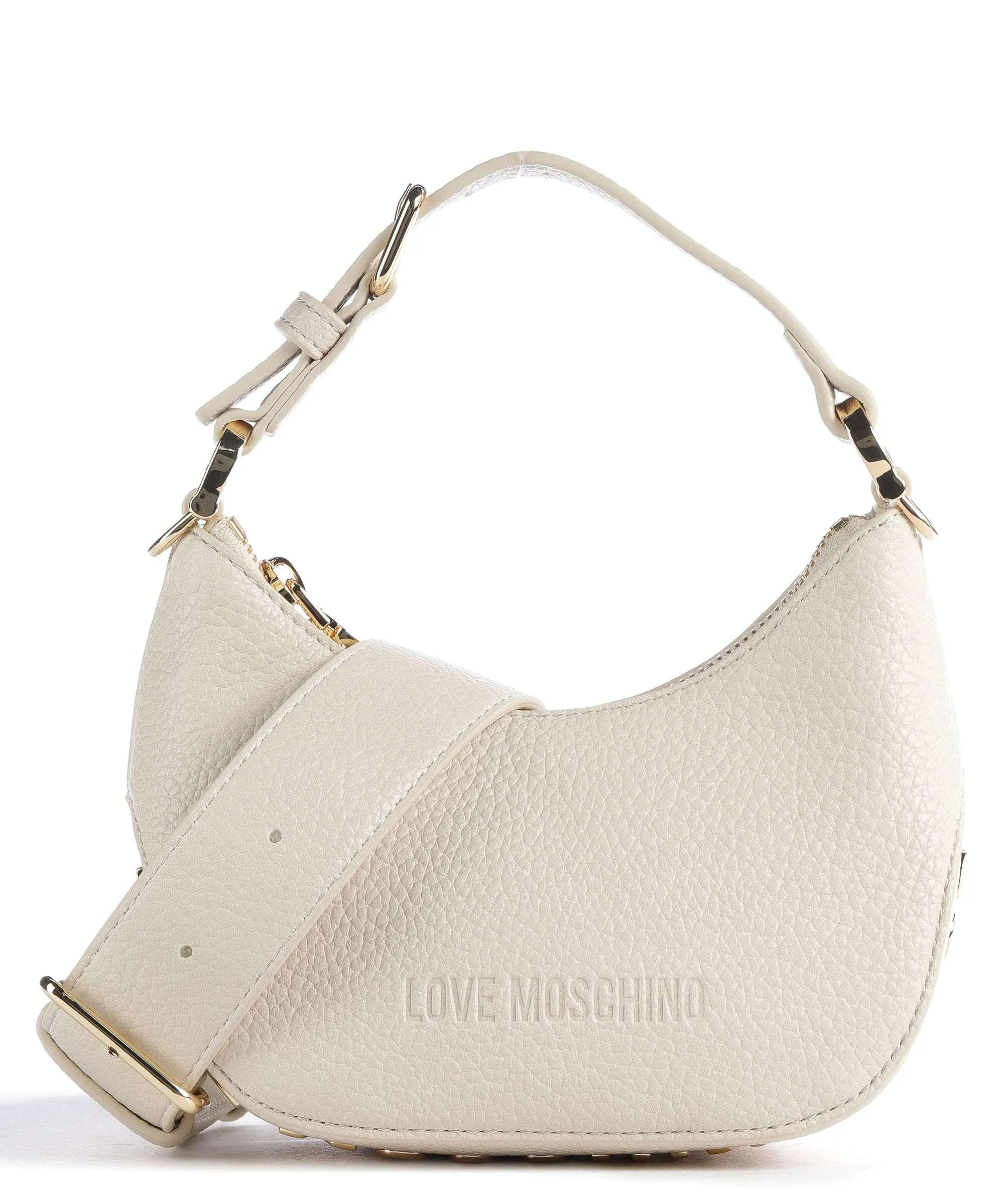  Love Moschino Giant Borsa a spalla pelle sintetica avorio  