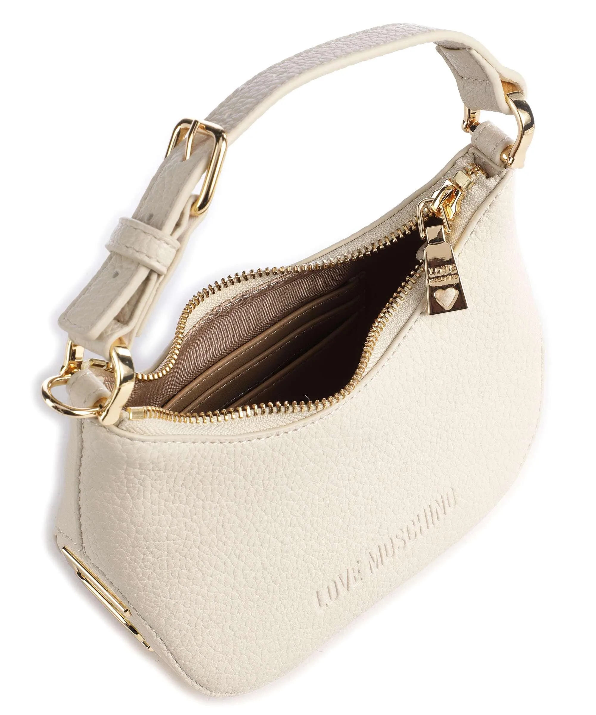  Love Moschino Giant Borsa a spalla pelle sintetica avorio  