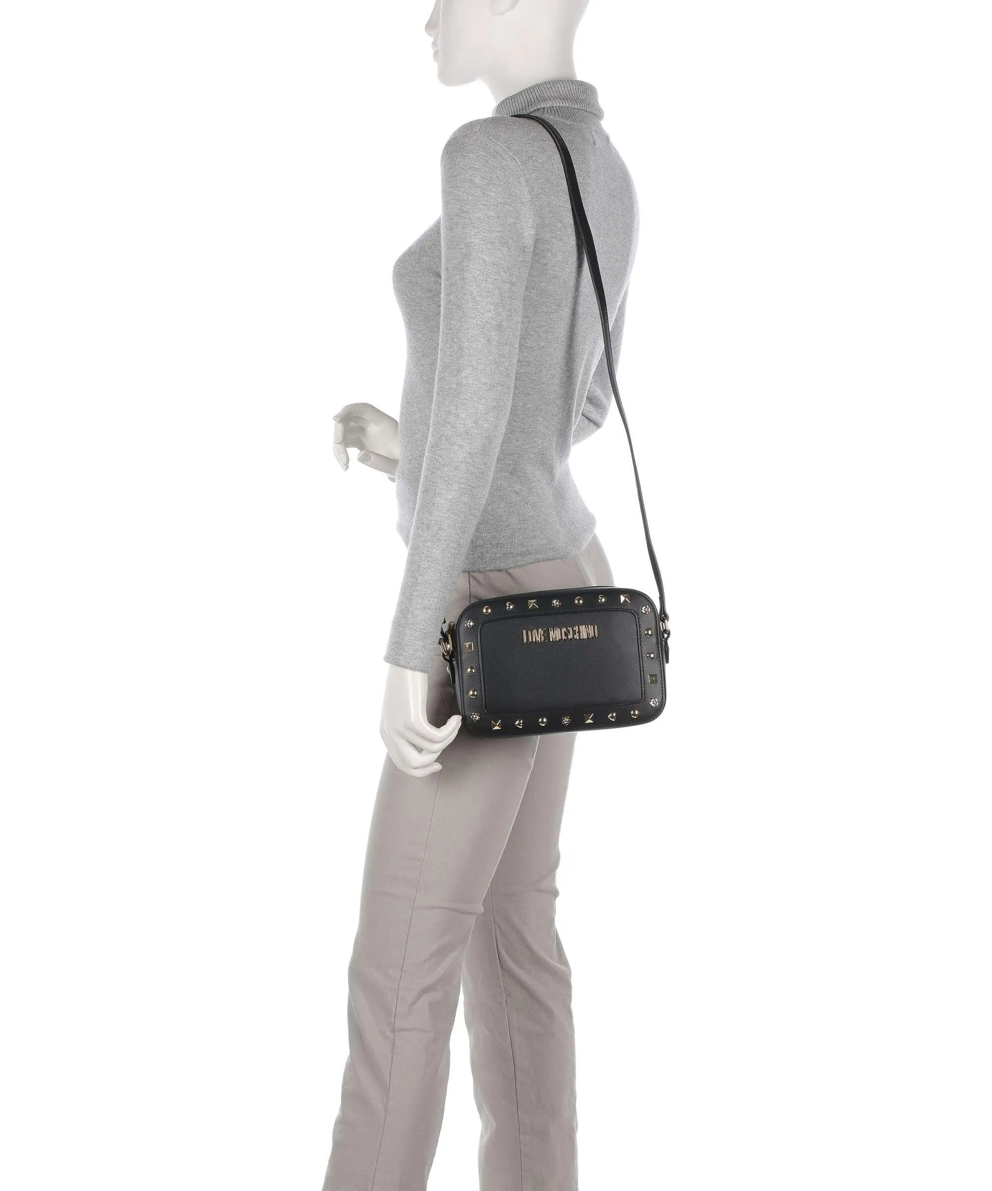  Love Moschino Roar Borsa a tracolla pelle sintetica nero  