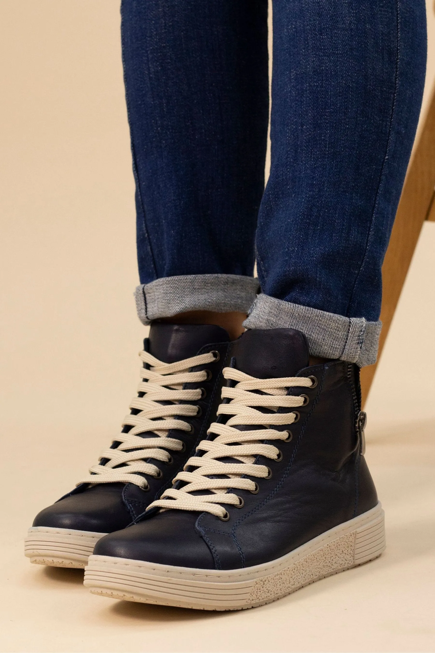 Lunar - Blu blu navy - due Stivali in pelle con pantaloni dall'inasaponato