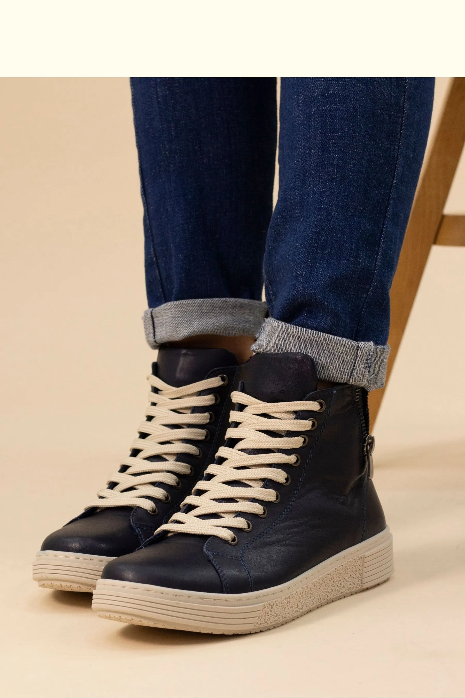 Lunar - Blu blu navy - due Stivali in pelle con pantaloni dall'inasaponato