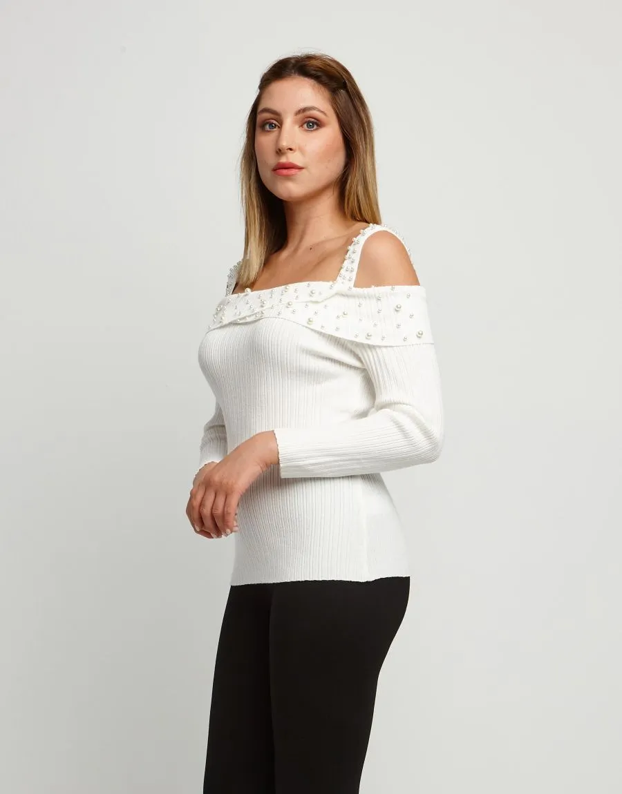 Maglia con perle