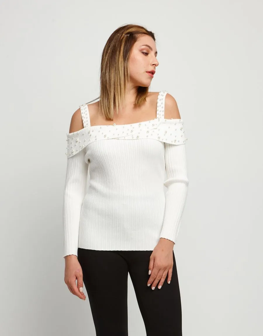Maglia con perle