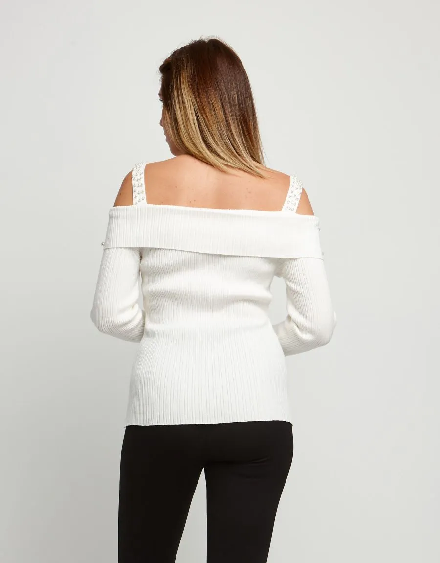 Maglia con perle
