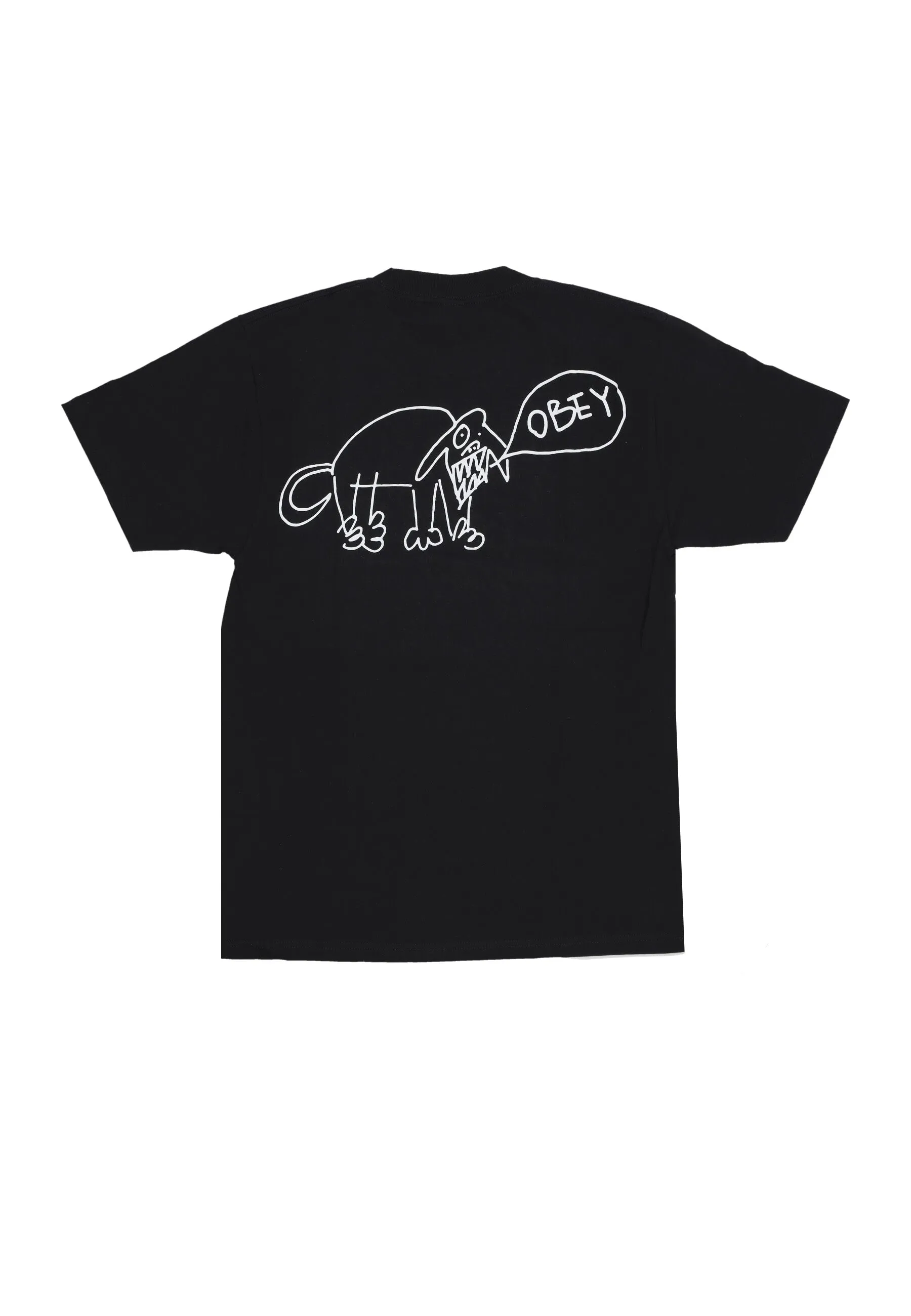 Maglietta Uomo Obey Angry Dog Tee Black