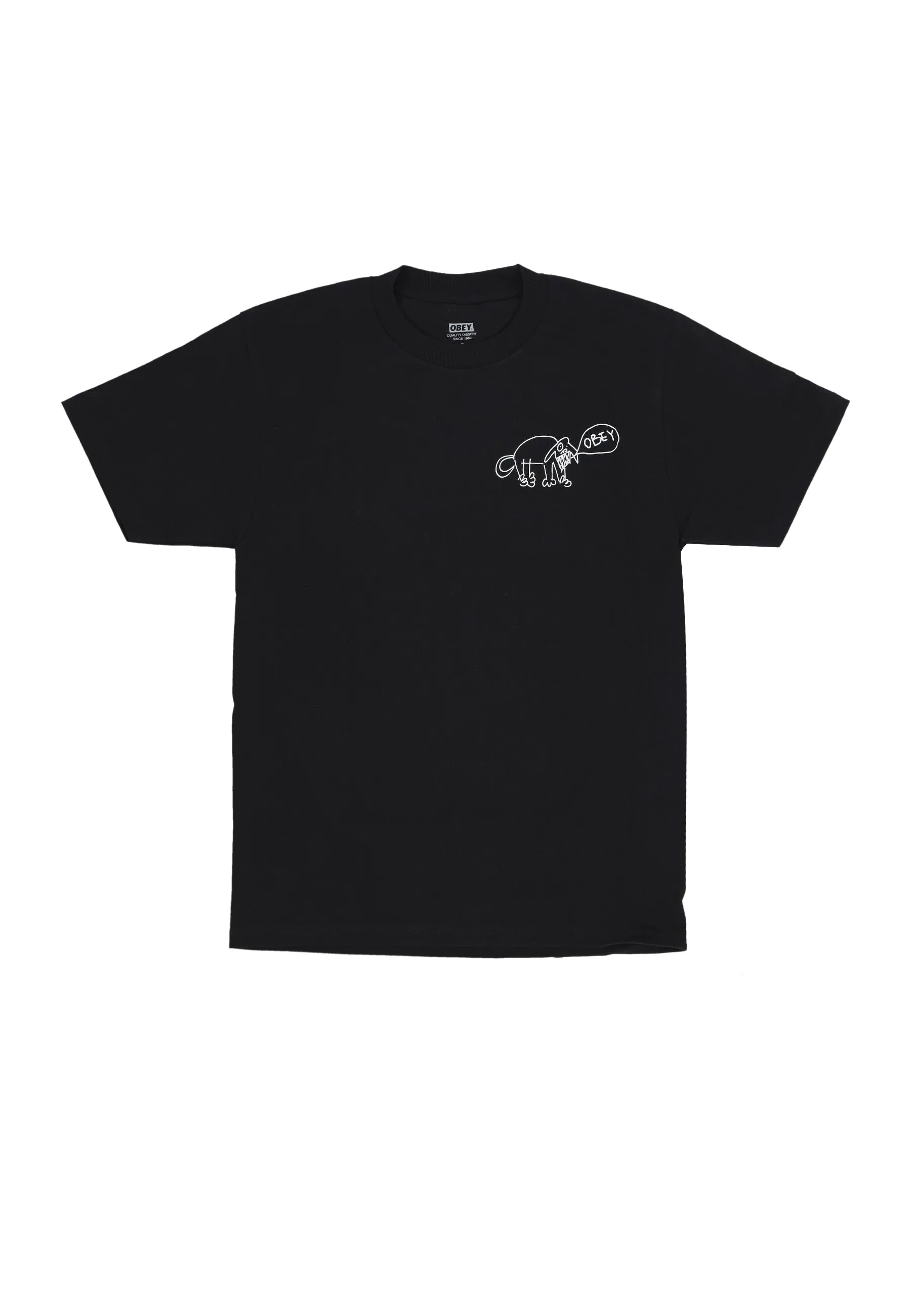 Maglietta Uomo Obey Angry Dog Tee Black