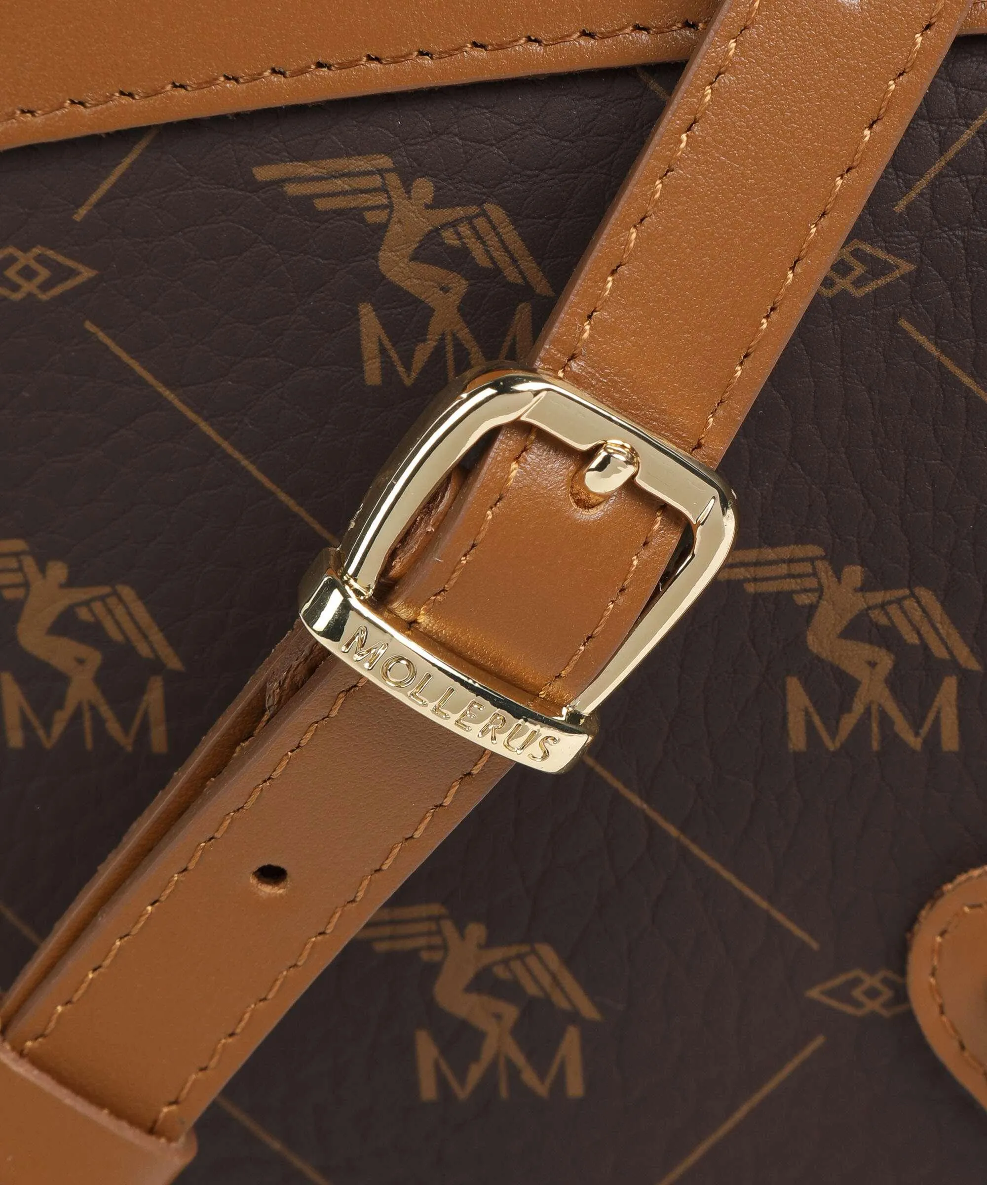  Maison Mollerus Pecarus Dakar Borsa a tracolla tela marrone scuro  