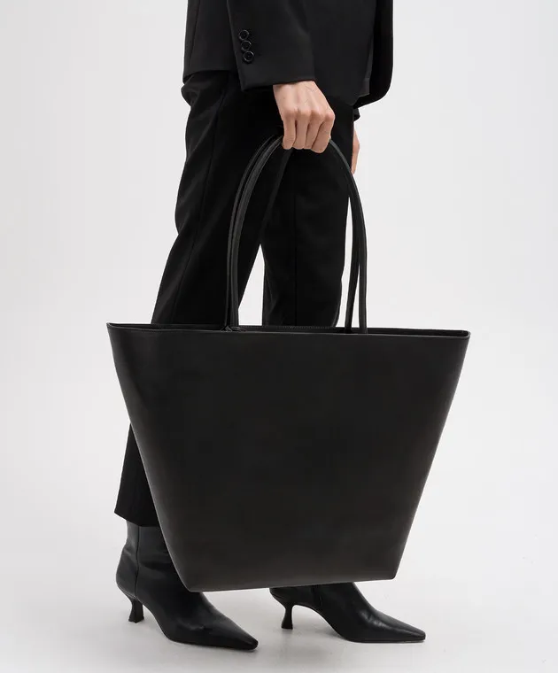 Marsell Borsa tote Svaso in pelle nera con logo MB0464118