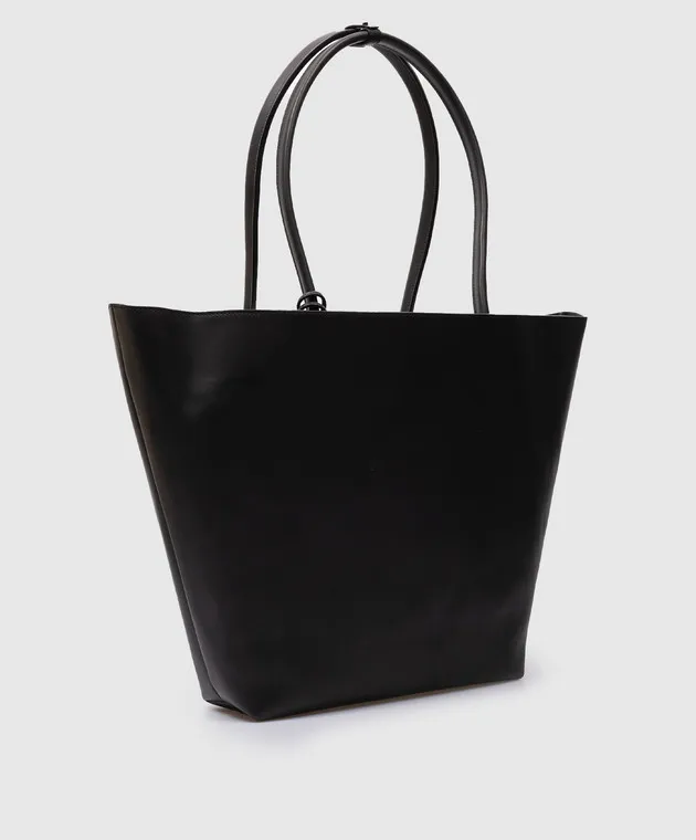 Marsell Borsa tote Svaso in pelle nera con logo MB0464118