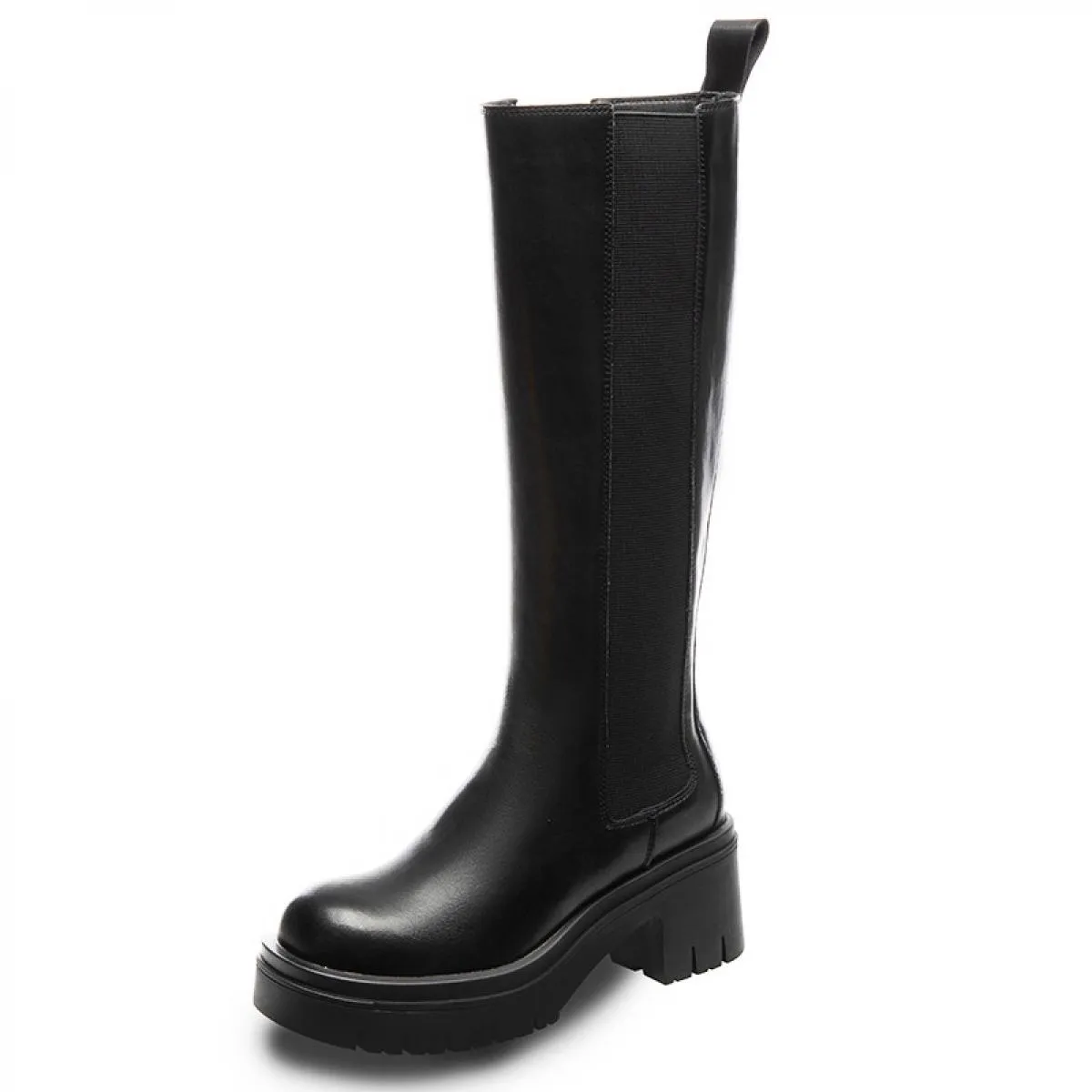 Moda donna Stivali alti alla coscia Scarpe con tacco alto Primavera Autunno Piattaforma Cavaliere Stivale Tendenza Cowboy Lungo