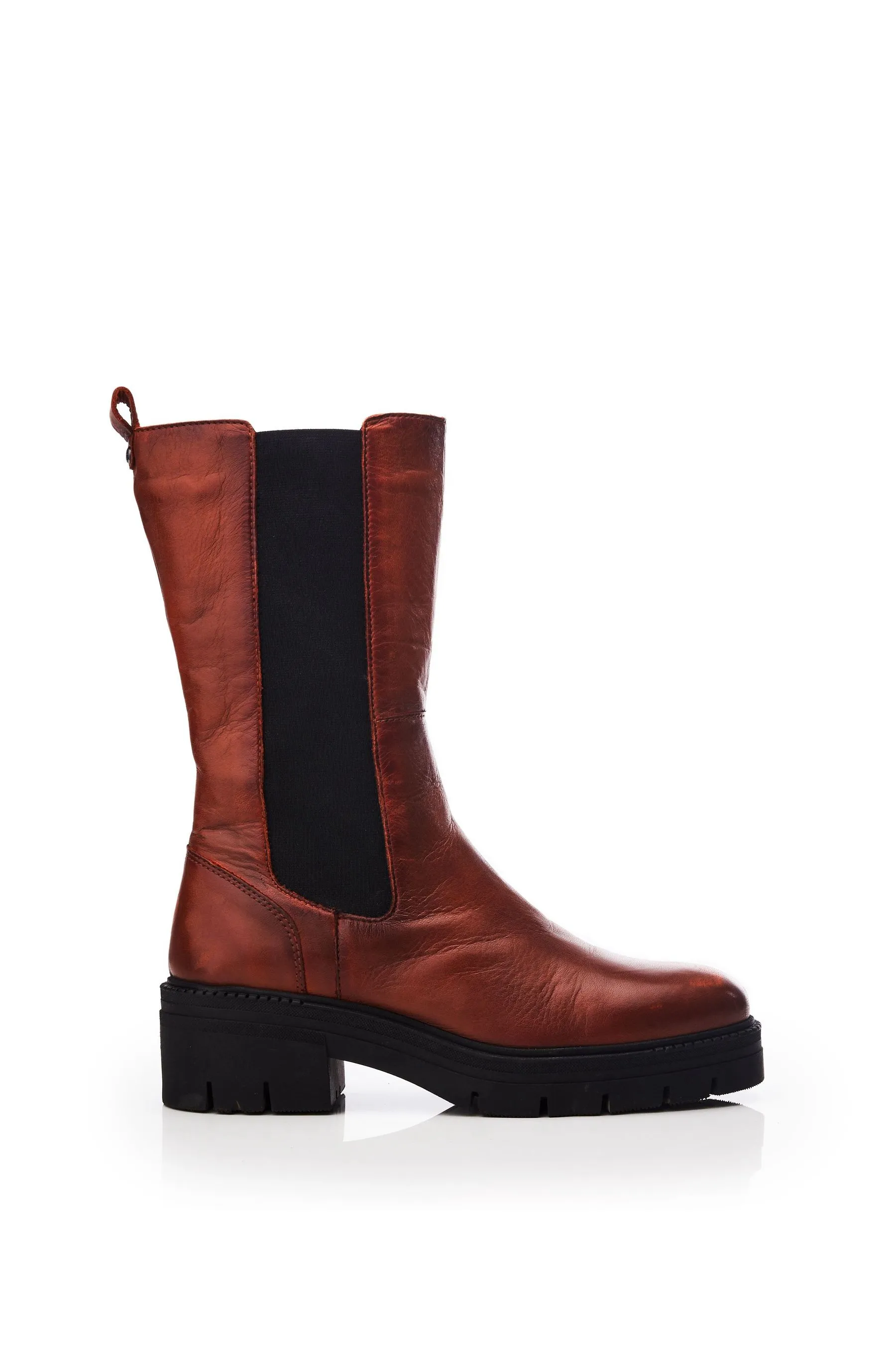 Moda in Pelle Giellen - Stivali color carne con motivo