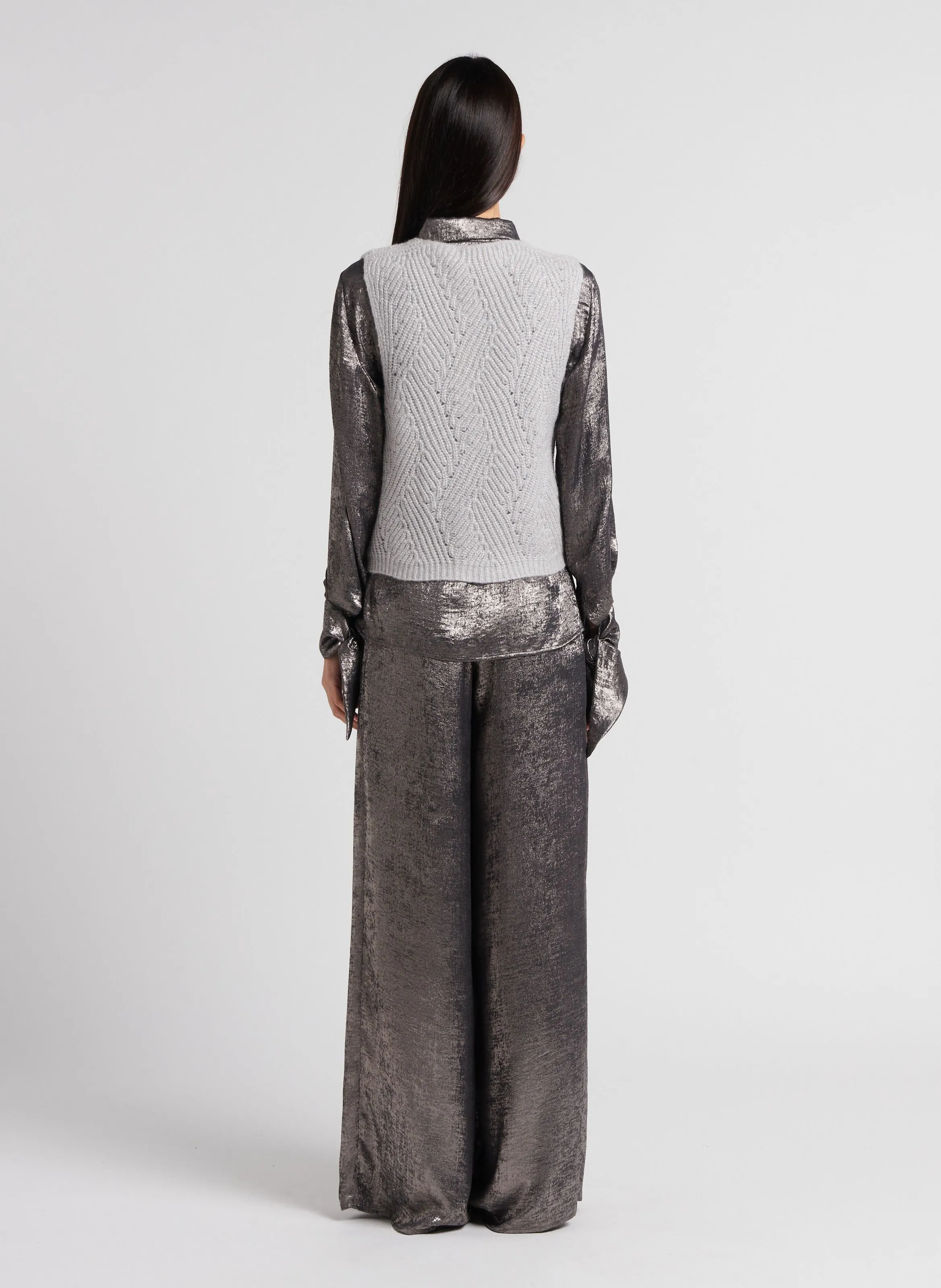  MOMONI   HIDARI - Gilet senza maniche con bottoni in misto lana | Grigio
