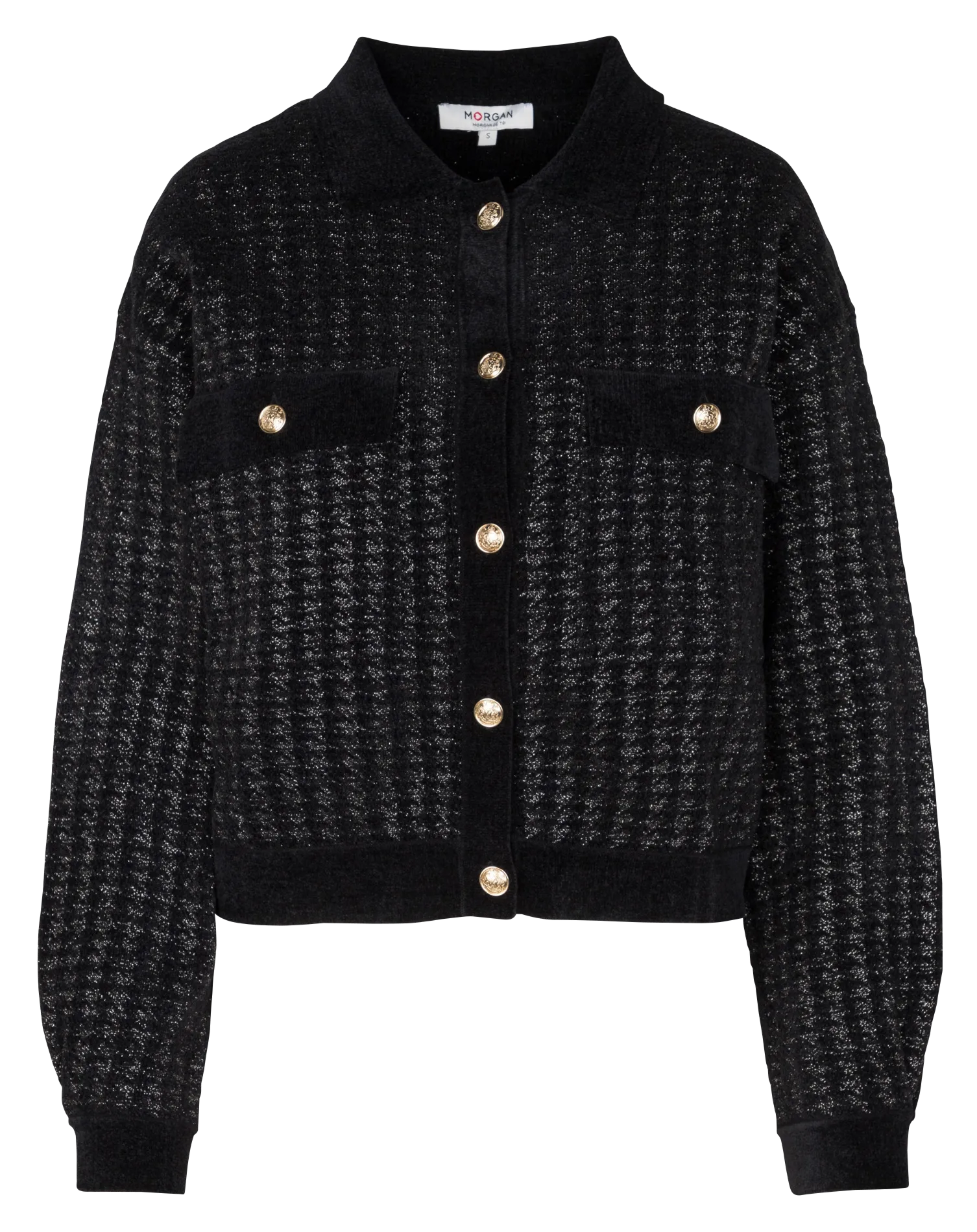  MORGAN   MVAZOU - Gilet ampio con collo classico | Nero