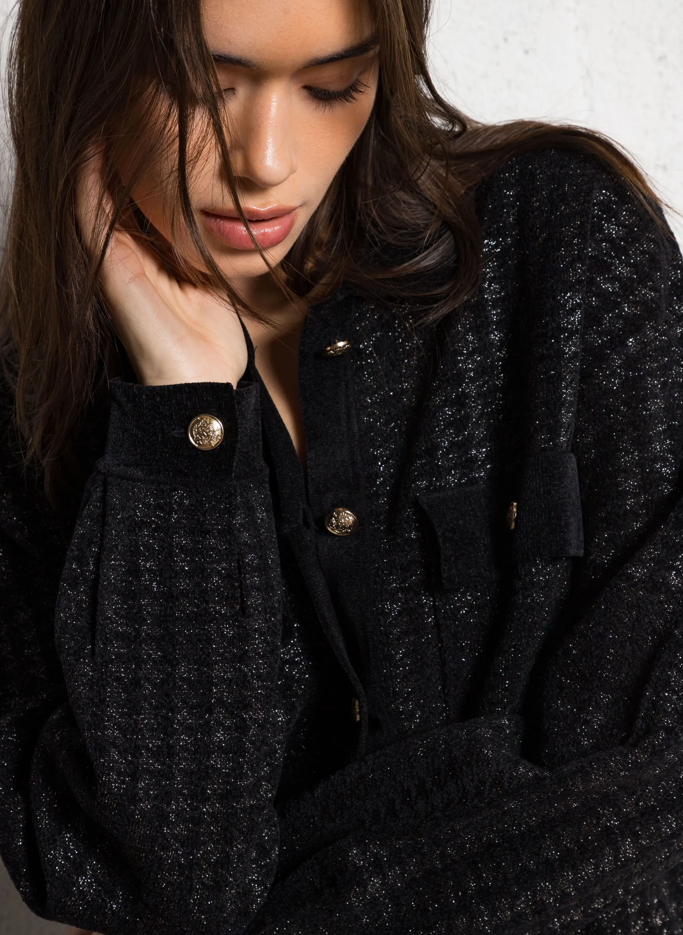  MORGAN   MVAZOU - Gilet ampio con collo classico | Nero