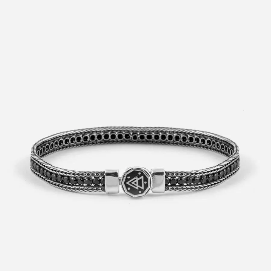 NOVE25 BRACCIALE TENNIS BLACK FOXTAIL