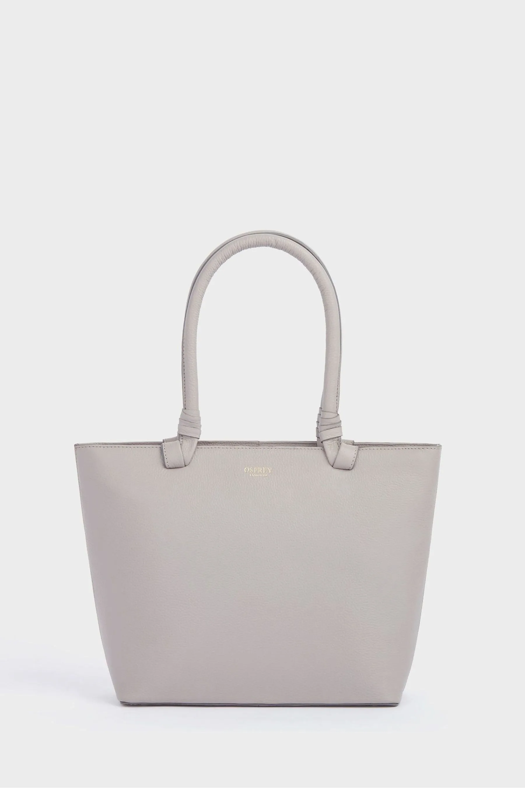 OSPREY LONDON - The Collier - Borsa totte da spalla in pelle marrone chiaro