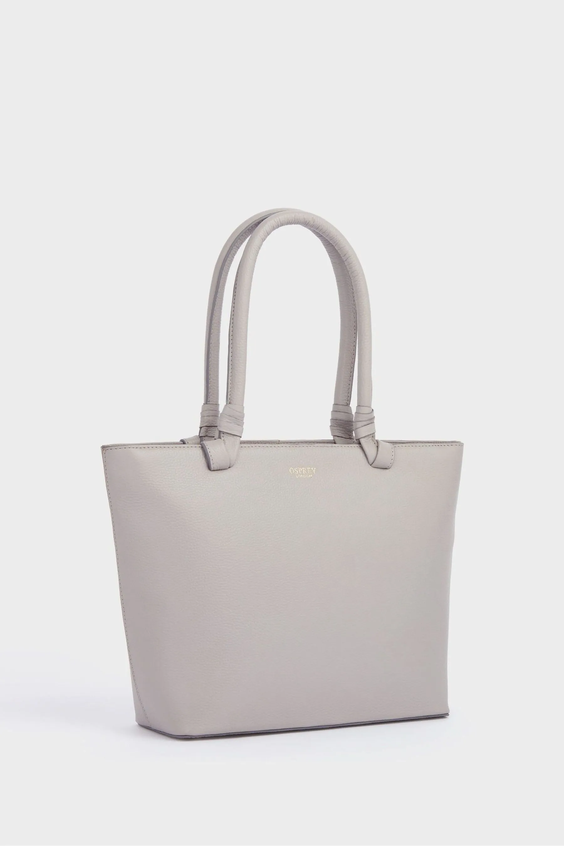OSPREY LONDON - The Collier - Borsa totte da spalla in pelle marrone chiaro