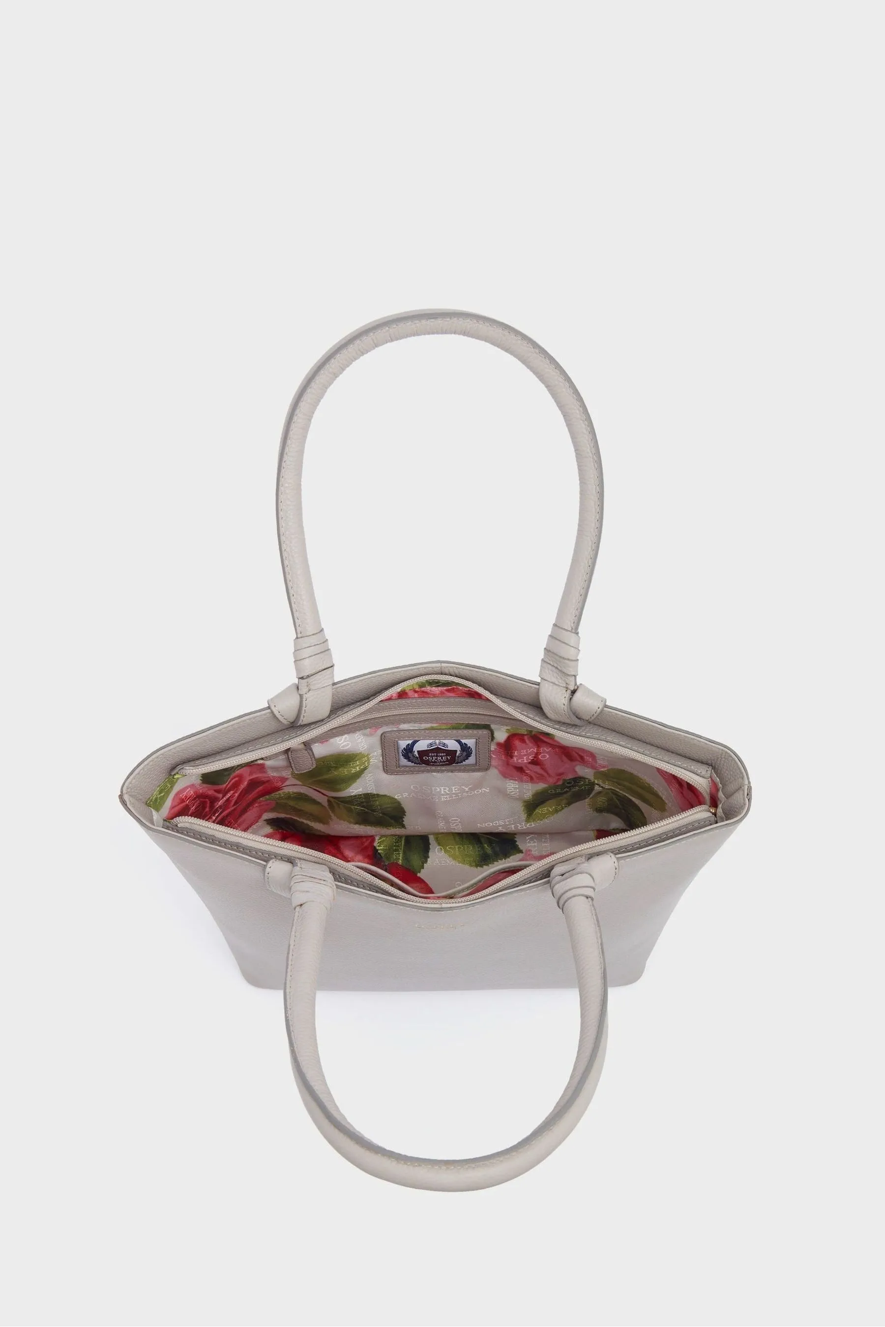 OSPREY LONDON - The Collier - Borsa totte da spalla in pelle marrone chiaro