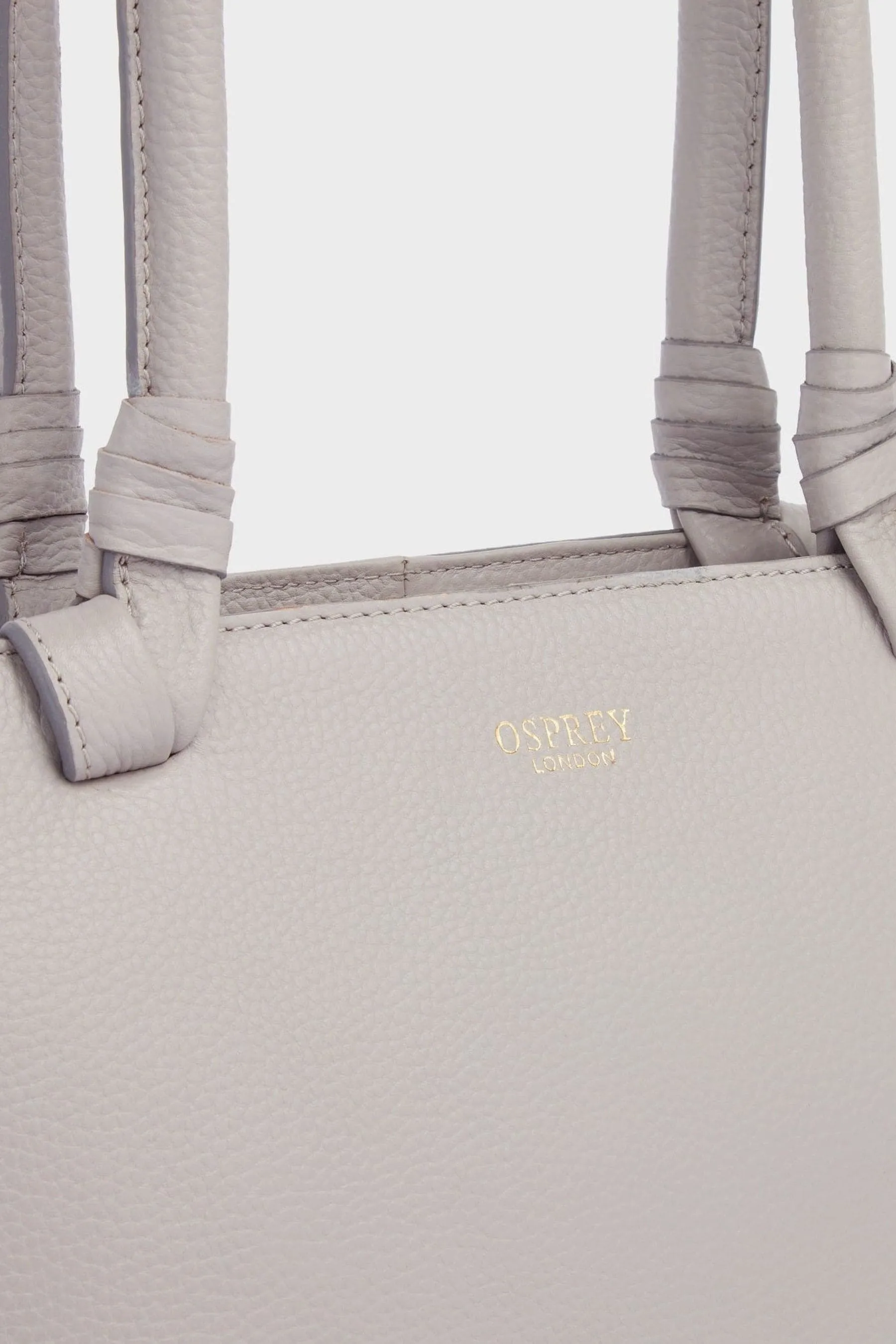 OSPREY LONDON - The Collier - Borsa totte da spalla in pelle marrone chiaro