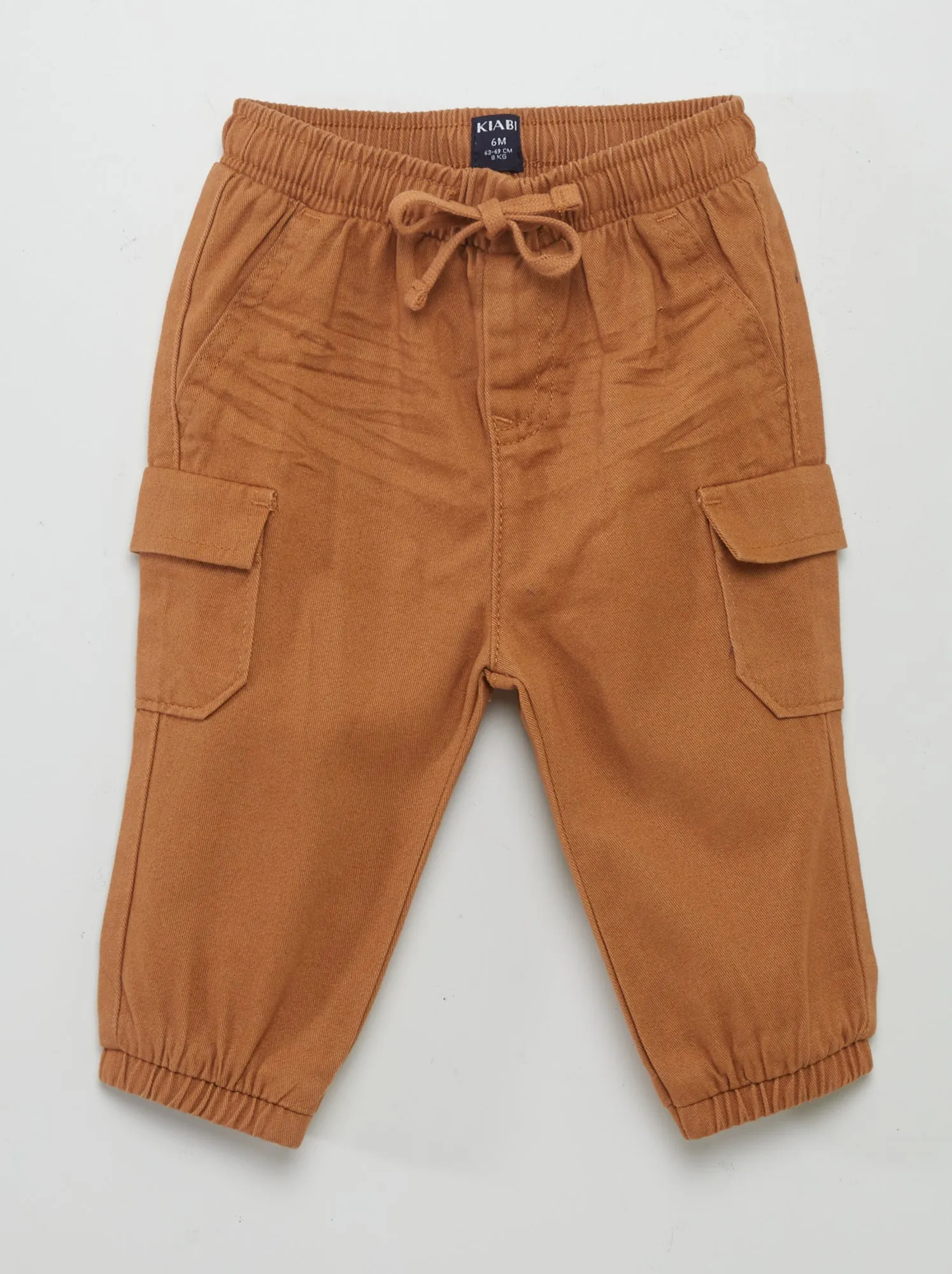 Pantaloni joggers con tasche con patta - MARRONE