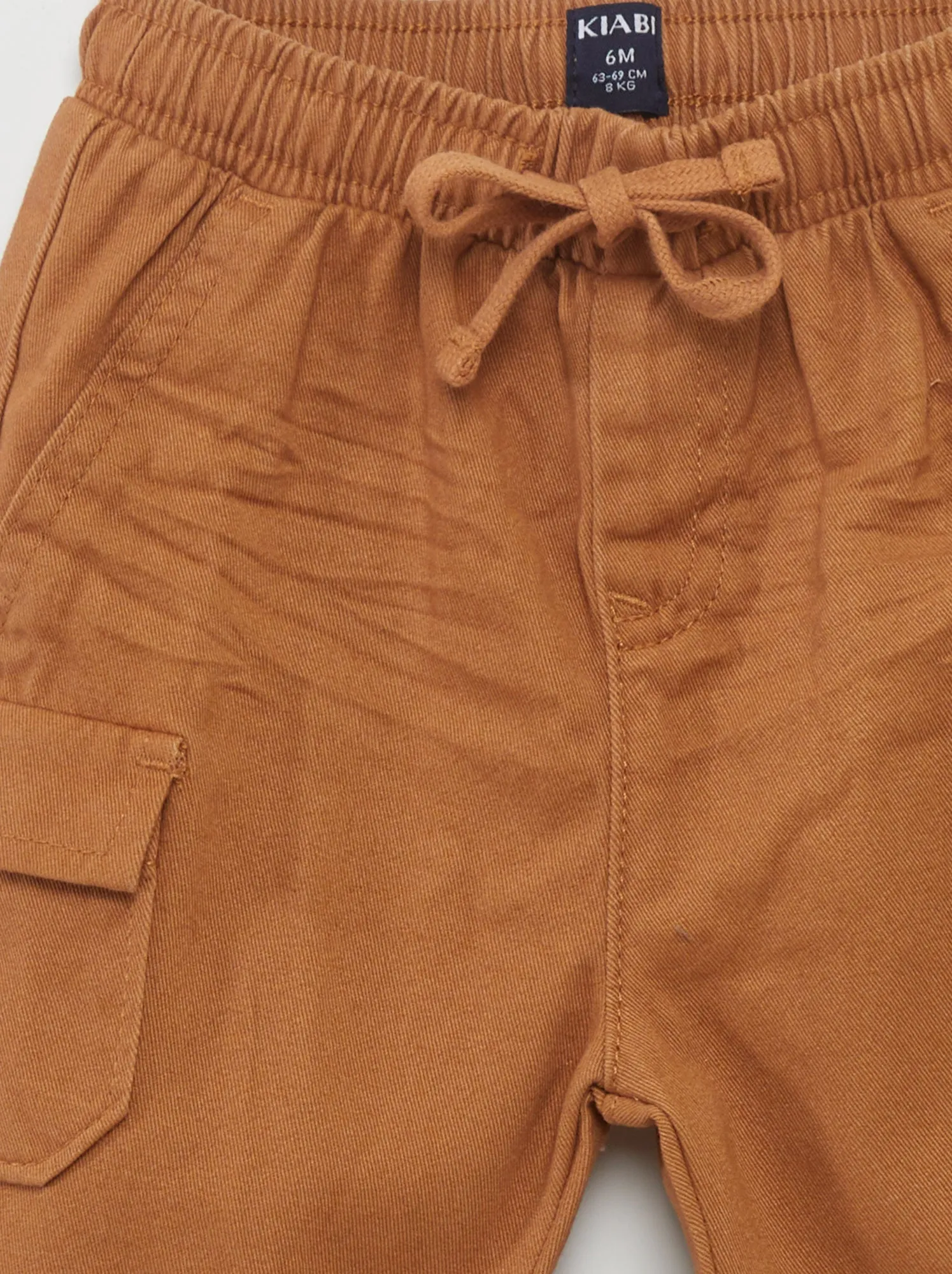 Pantaloni joggers con tasche con patta - MARRONE