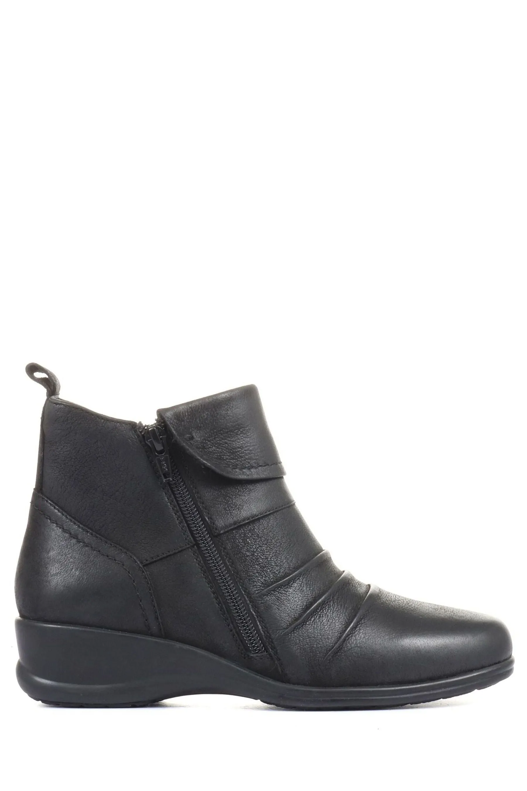 Pavers Ladies - Stivali alla caviglia in pelle con doppia zip