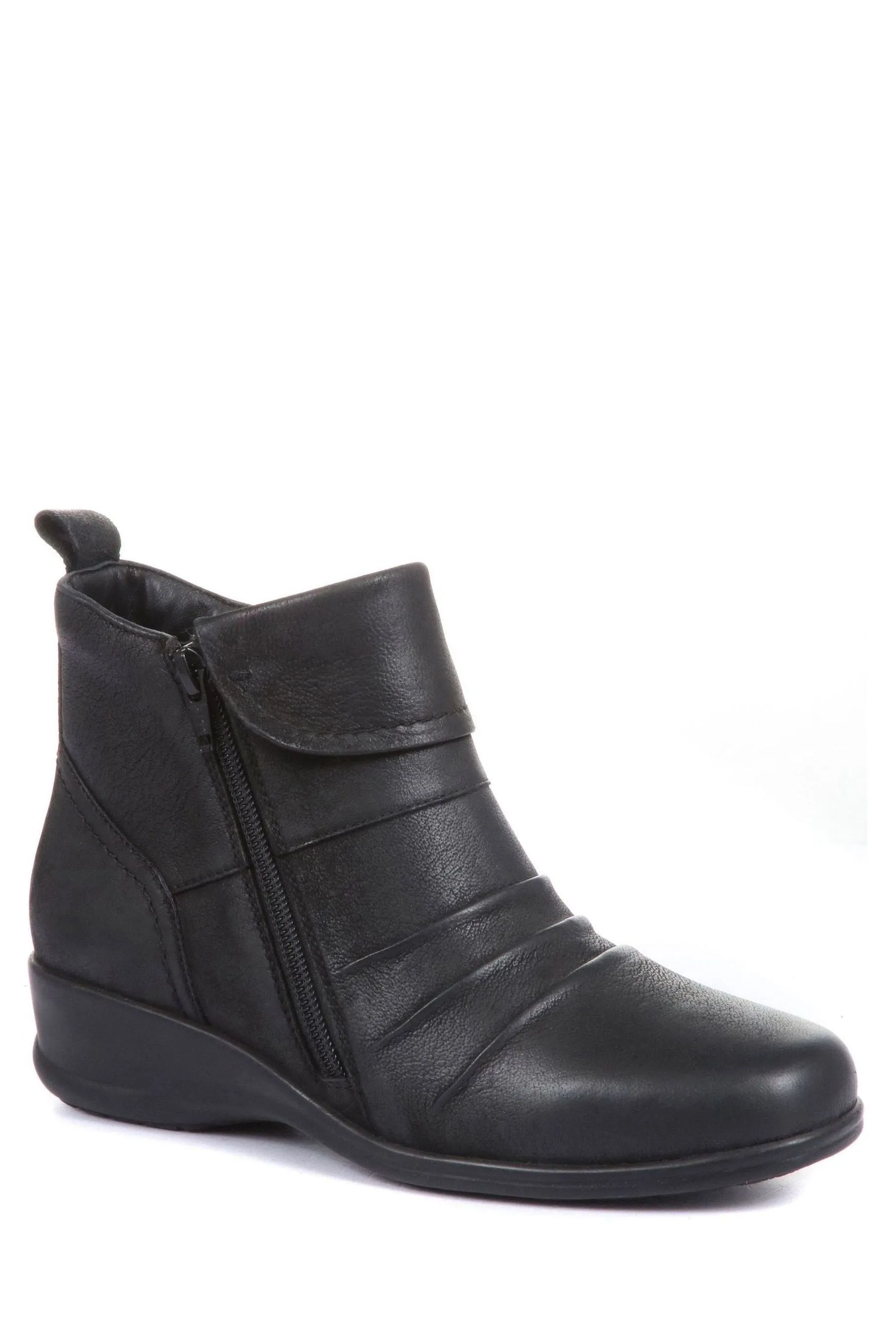 Pavers Ladies - Stivali alla caviglia in pelle con doppia zip