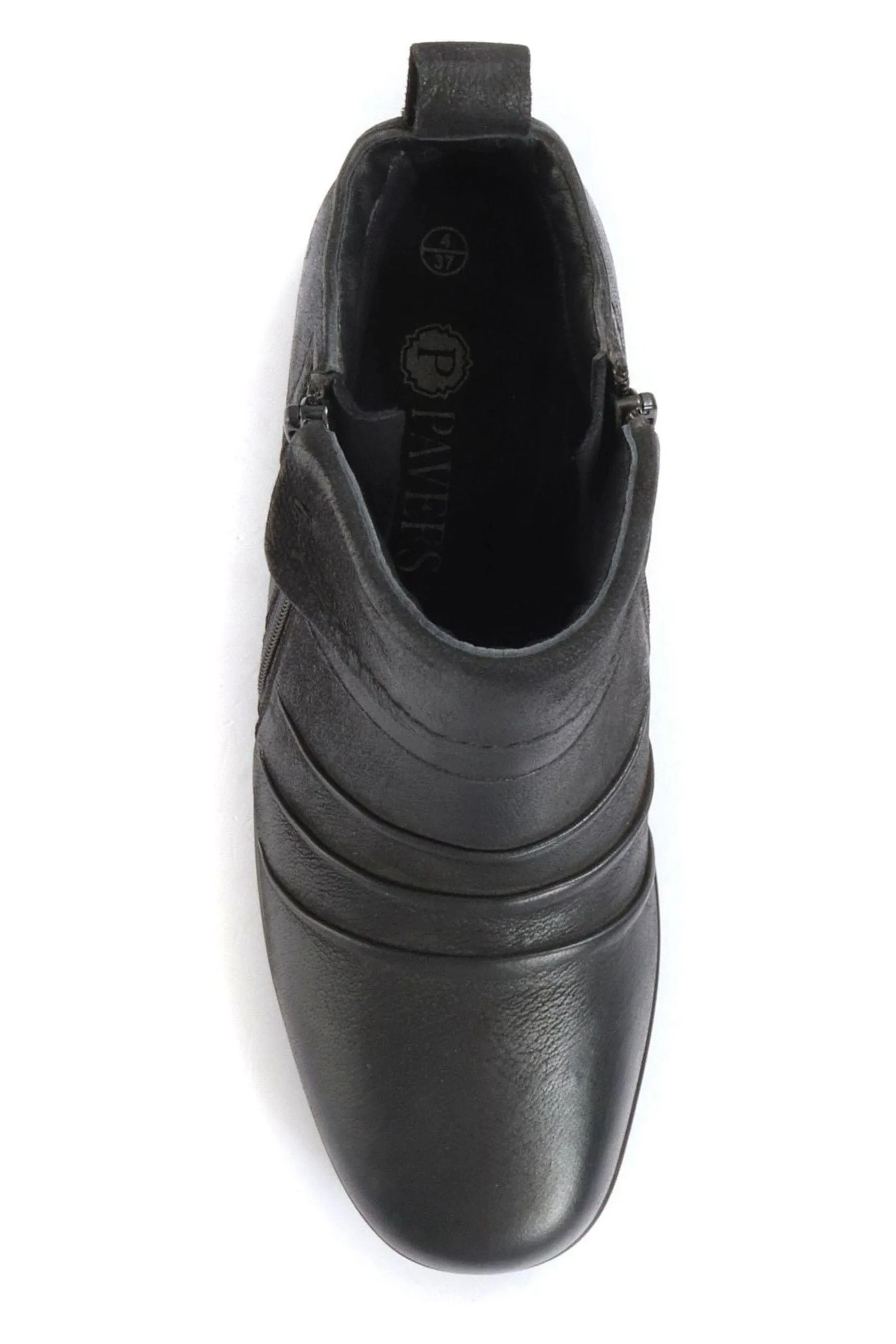Pavers Ladies - Stivali alla caviglia in pelle con doppia zip