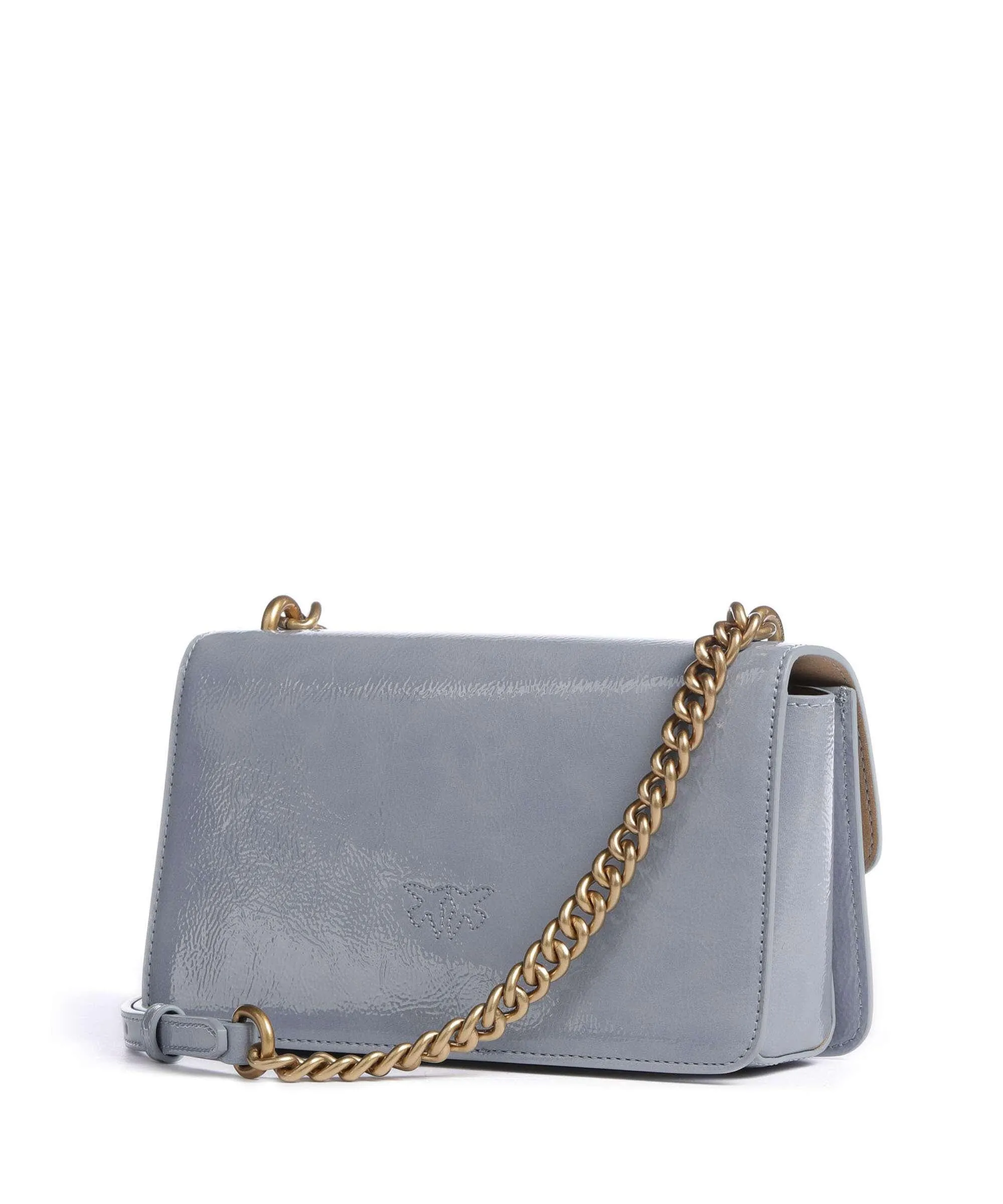  Pinko Love One Mini Borsa a tracolla pelle sintetica blu chiaro  