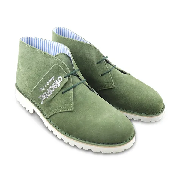 Polacchine Vibram in camoscio verde