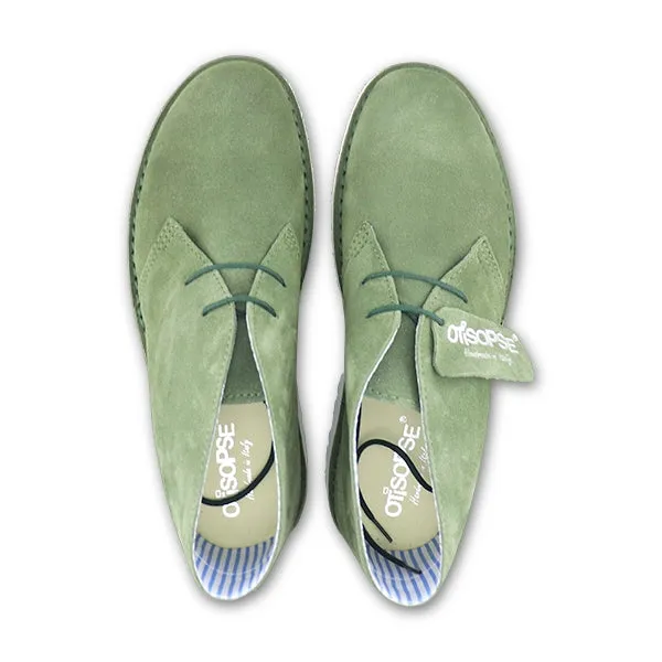 Polacchine Vibram in camoscio verde