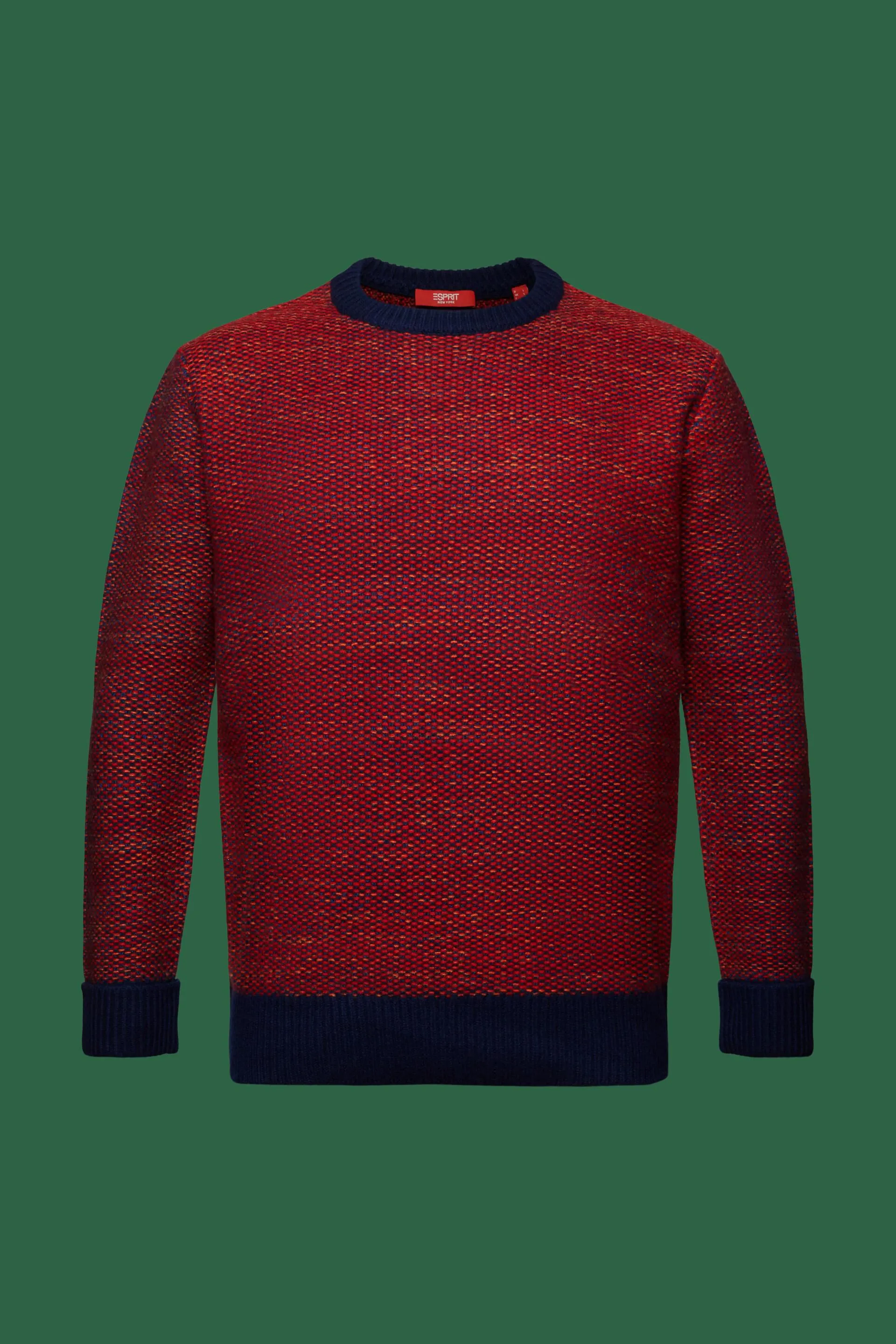 Pullover a girocollo strutturato in lana