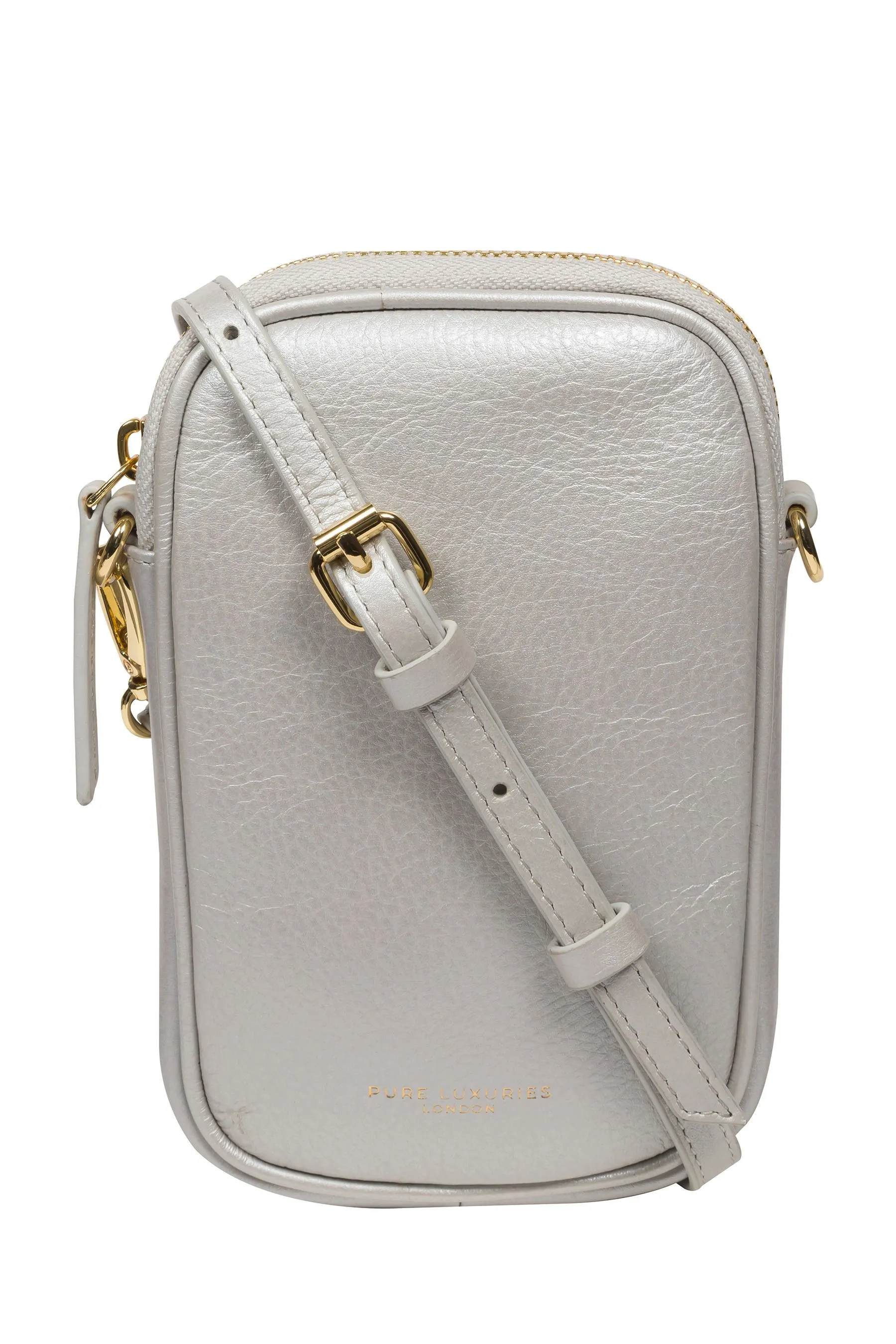 Pure Luxuries London - Alaina - Borsa per telefono a tracolla in pelle nappa