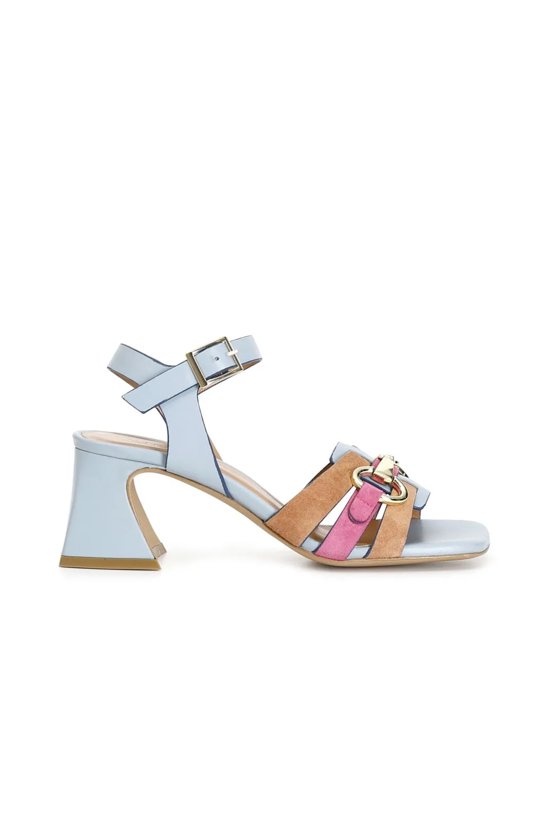 sandali gilda con accessorio multi celeste