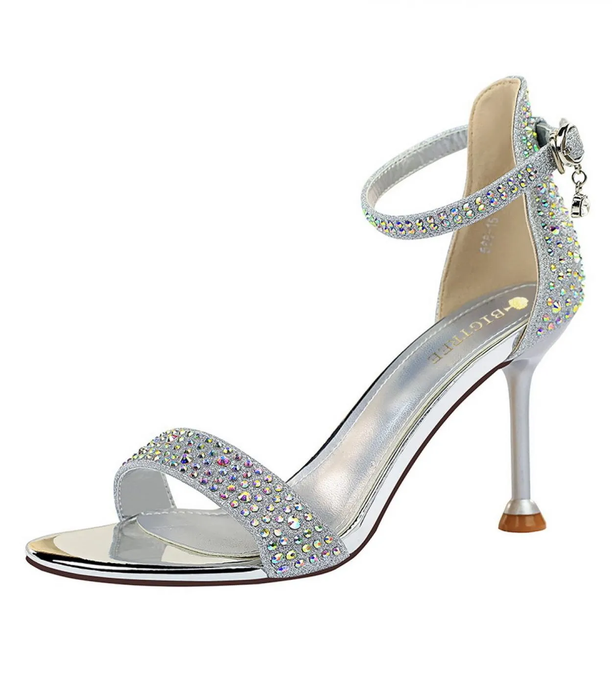 Sandalo da gladiatore con zeppa Donna Estate 2022 Scarpe da donna Scarpe eleganti da donna con tacco sottile in cristallo femmin