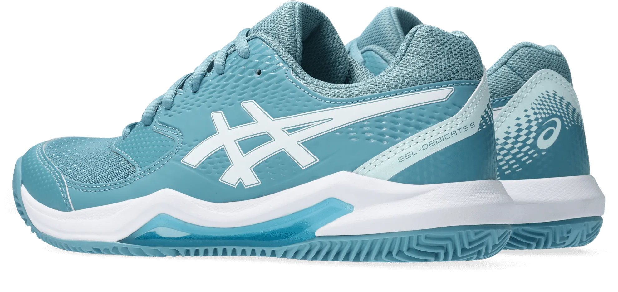 SCARPA DA TENNIS DA DONNA ASICS GEL-DEDICATE 8 CLAY GRIS BLUE WHITE 1042A255 400