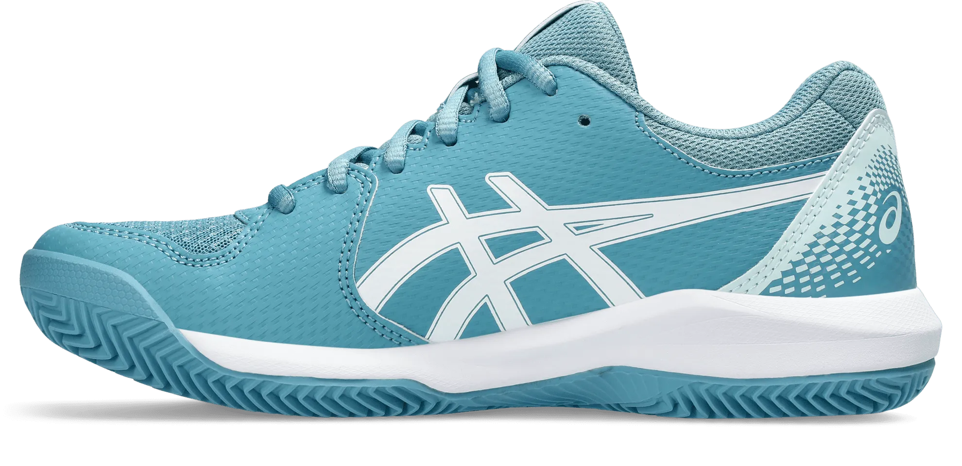 SCARPA DA TENNIS DA DONNA ASICS GEL-DEDICATE 8 CLAY GRIS BLUE WHITE 1042A255 400